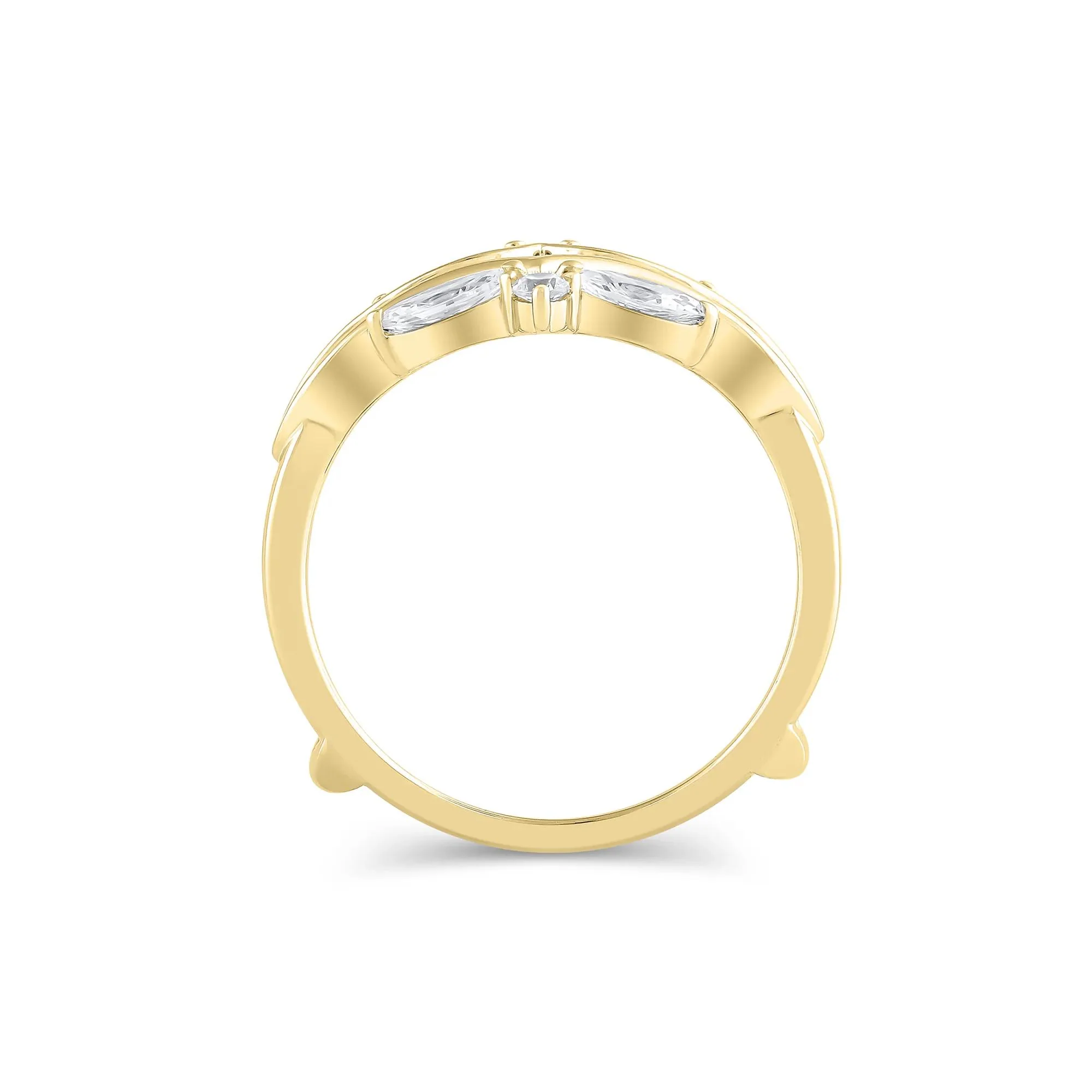 5/8 CT. Tw. Lab Grown Diamond Ring Insert 14K Yellow Gold Round Brilliant Cut Size 8.5 - Image 2