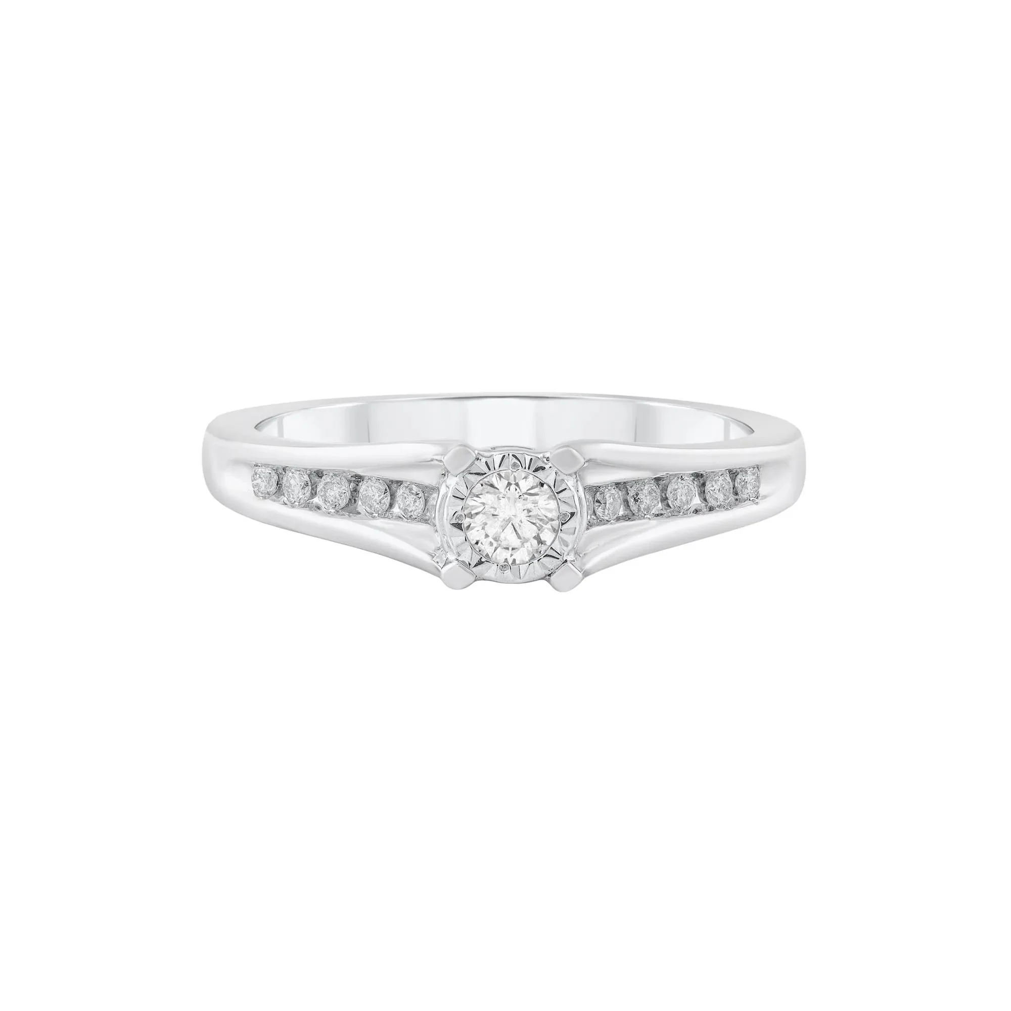 1/4 CT. Tw. Diamond Promise Ring 10K White Gold Size 6