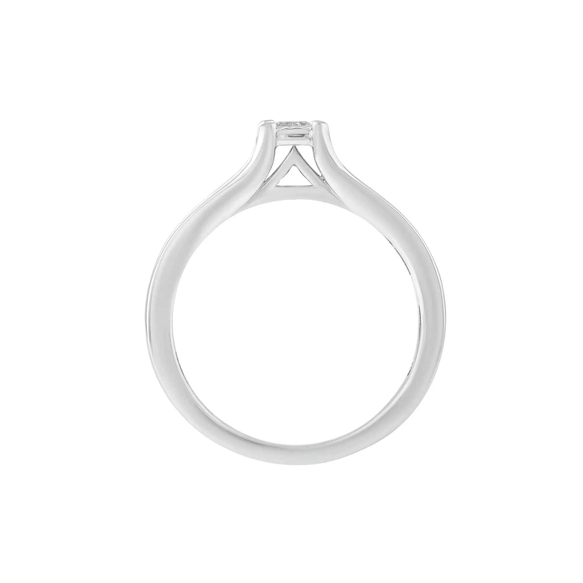 1/4 CT. Tw. Diamond Promise Ring 10K White Gold Size 9 - Image 2