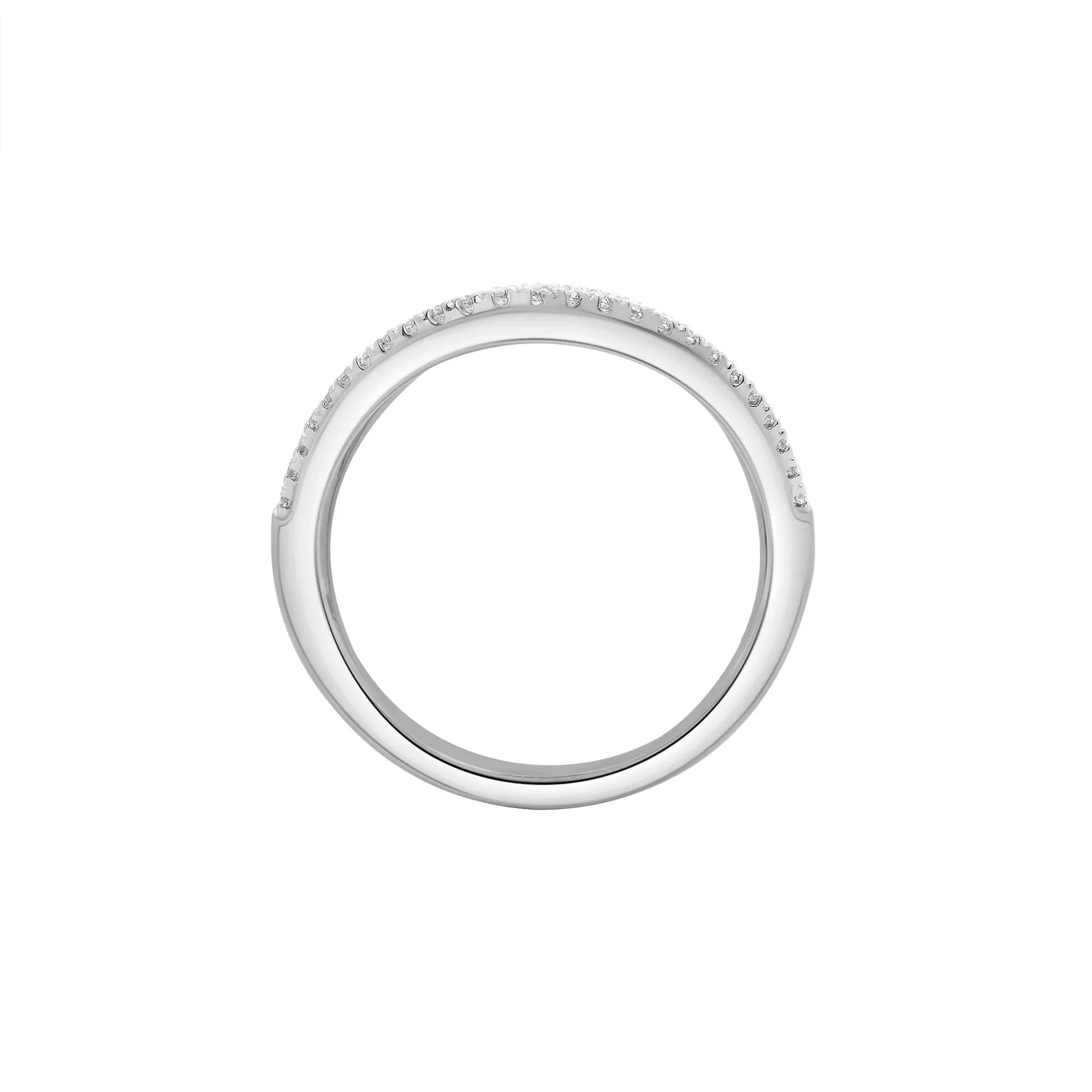 1/3 CT. Tw. Diamond Open Bar Ring 10K White Gold Size 7 2mm - Image 2