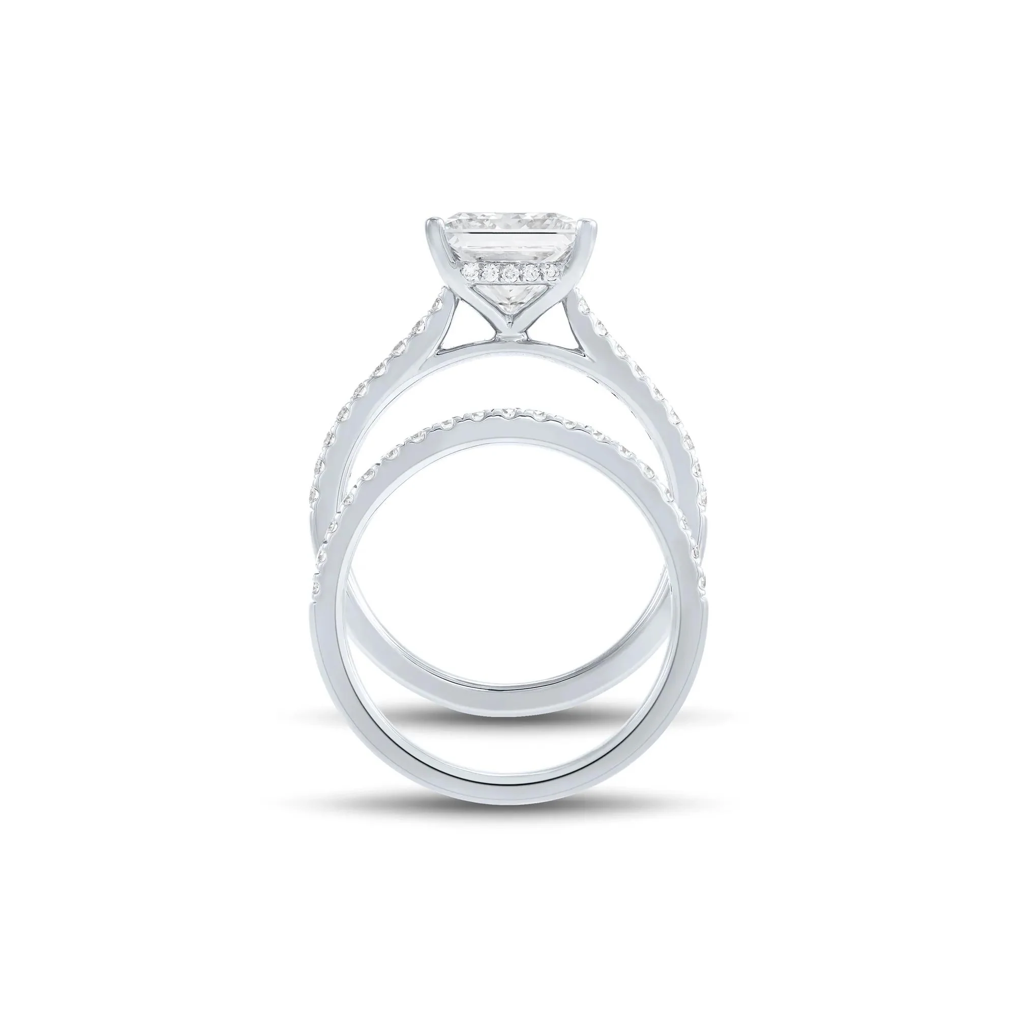 3 1/2 CT. Tw. Lab Grown Diamond Wedding Set 14K White Gold Ring Size 9 1mm - Image 2