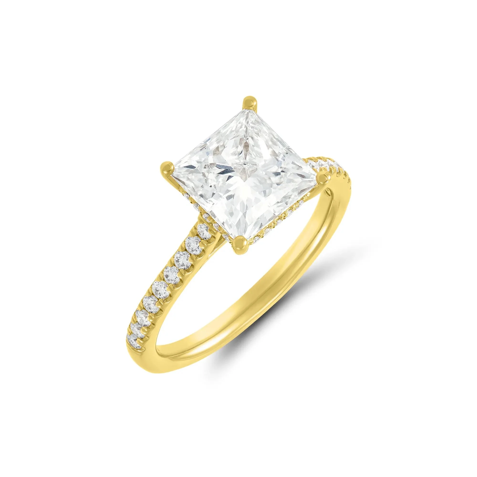 3 1/2 CT. Tw. Lab Grown Diamond Wedding Set 14K Yellow Gold Ring Size 6 1mm - Image 3