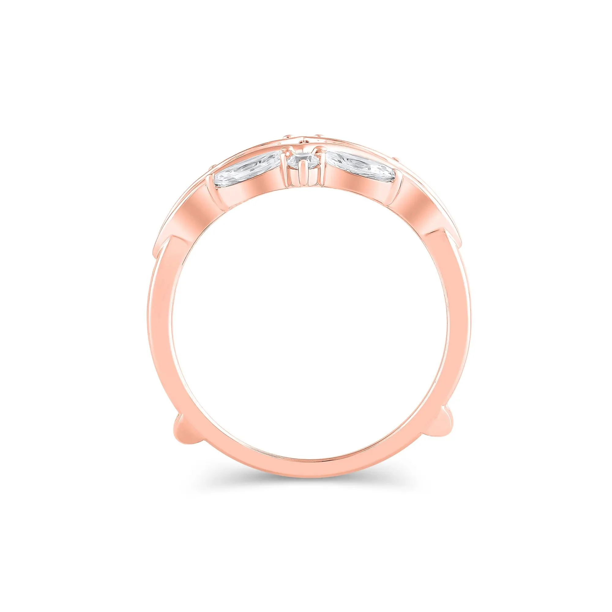 5/8 CT. Tw. Lab Grown Diamond Ring Insert 14K Rose Gold Round Brilliant Cut Size 6.5 - Image 2