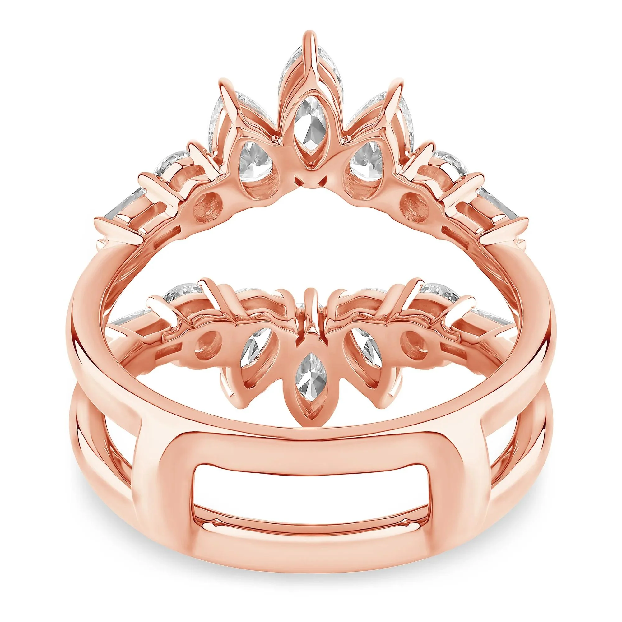 1 3/4 CT. Tw. Lab Grown Diamond Contour Insert 14K Rose Gold Ring Size 5 7mm - Image 4