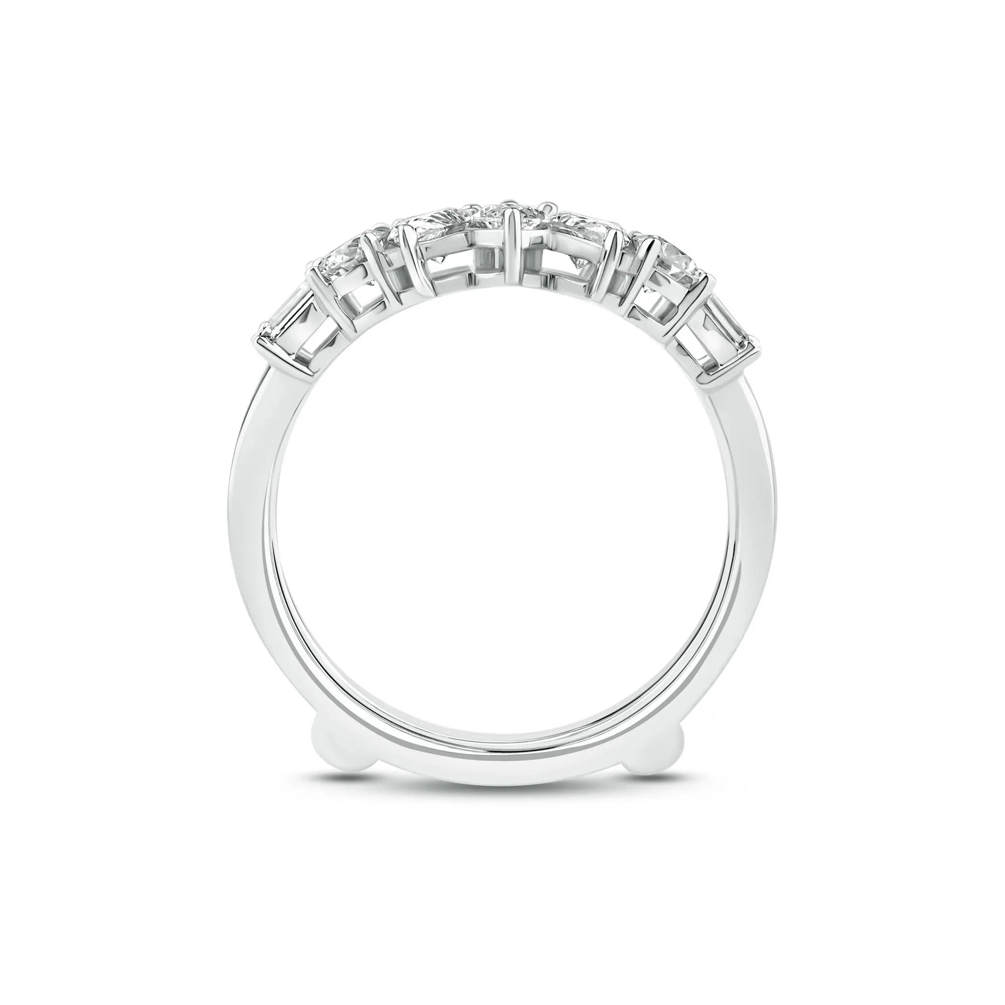 1 3/4 CT. Tw. Lab Grown Diamond Contour Insert 14K White Gold Ring Size 6 7mm - Image 2