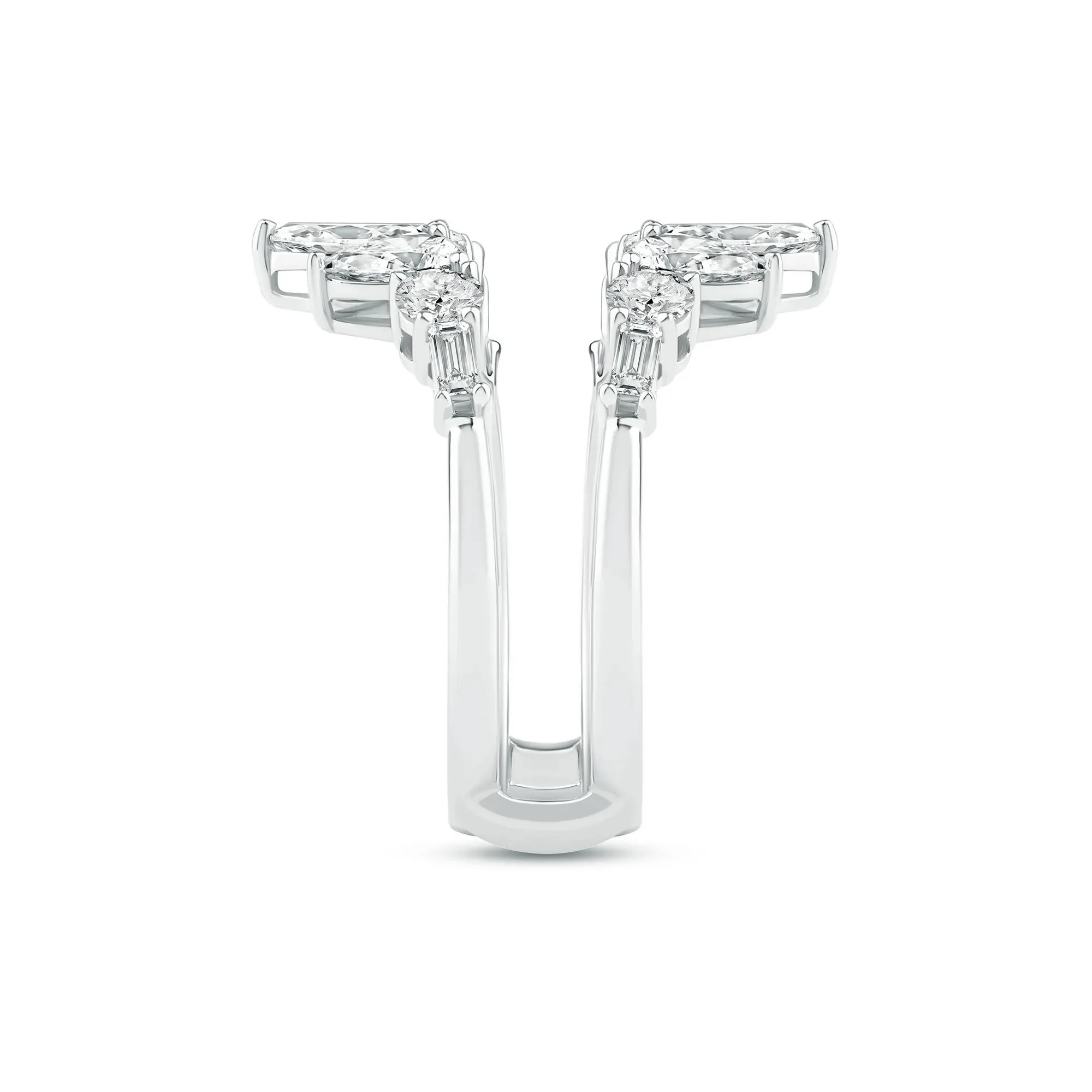 1 3/4 CT. Tw. Lab Grown Diamond Contour Insert 14K White Gold Ring Size 7 7mm - Image 3