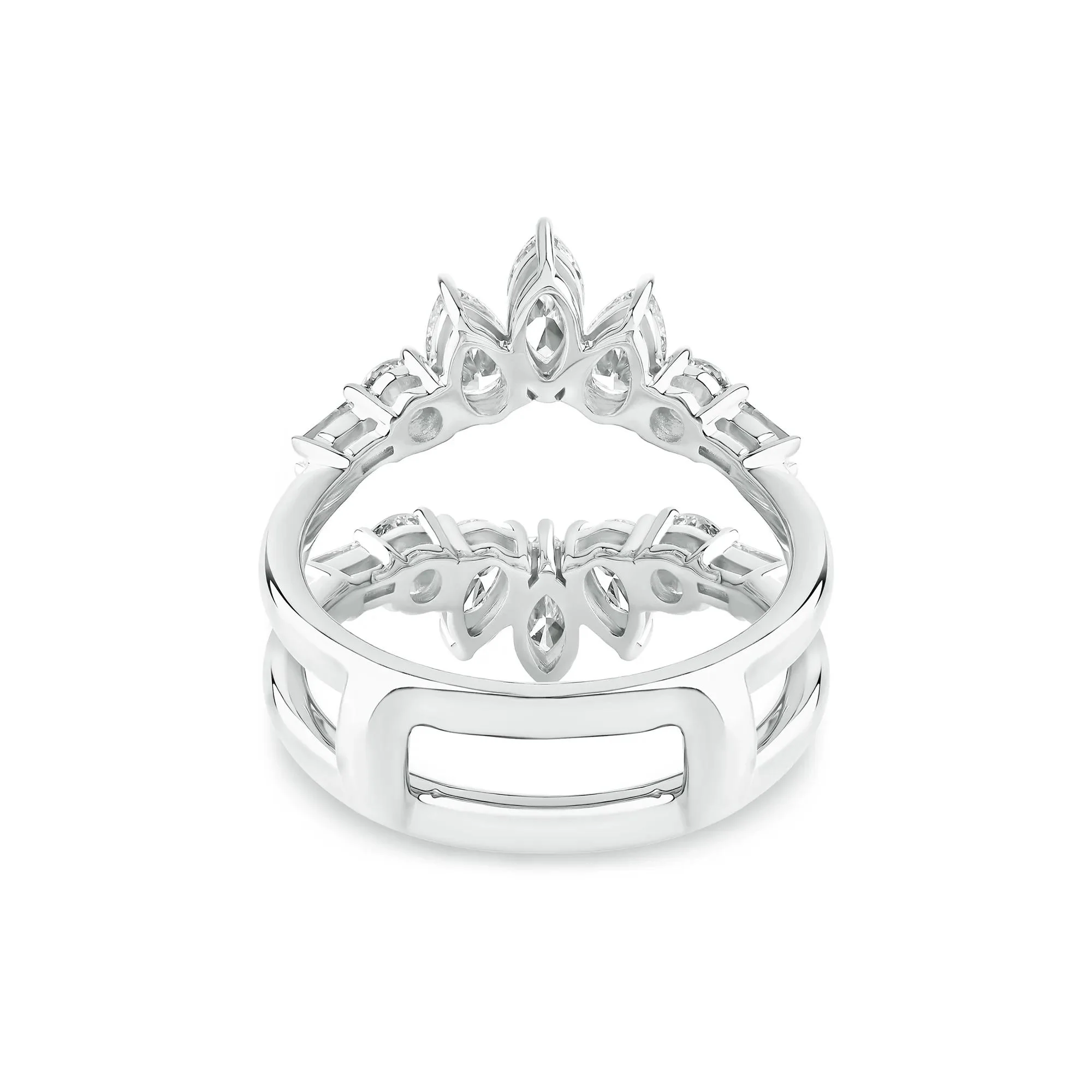 1 3/4 CT. Tw. Lab Grown Diamond Contour Insert 14K White Gold Ring Size 9 7mm - Image 4