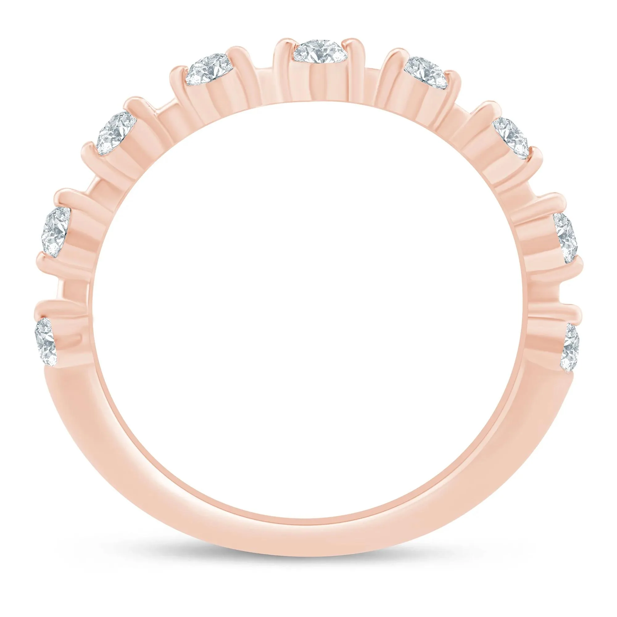 1/3 CT. Tw. Lab Grown Diamond Contour Enhancer 14K Rose Gold Ring Size 8.5 1.5mm