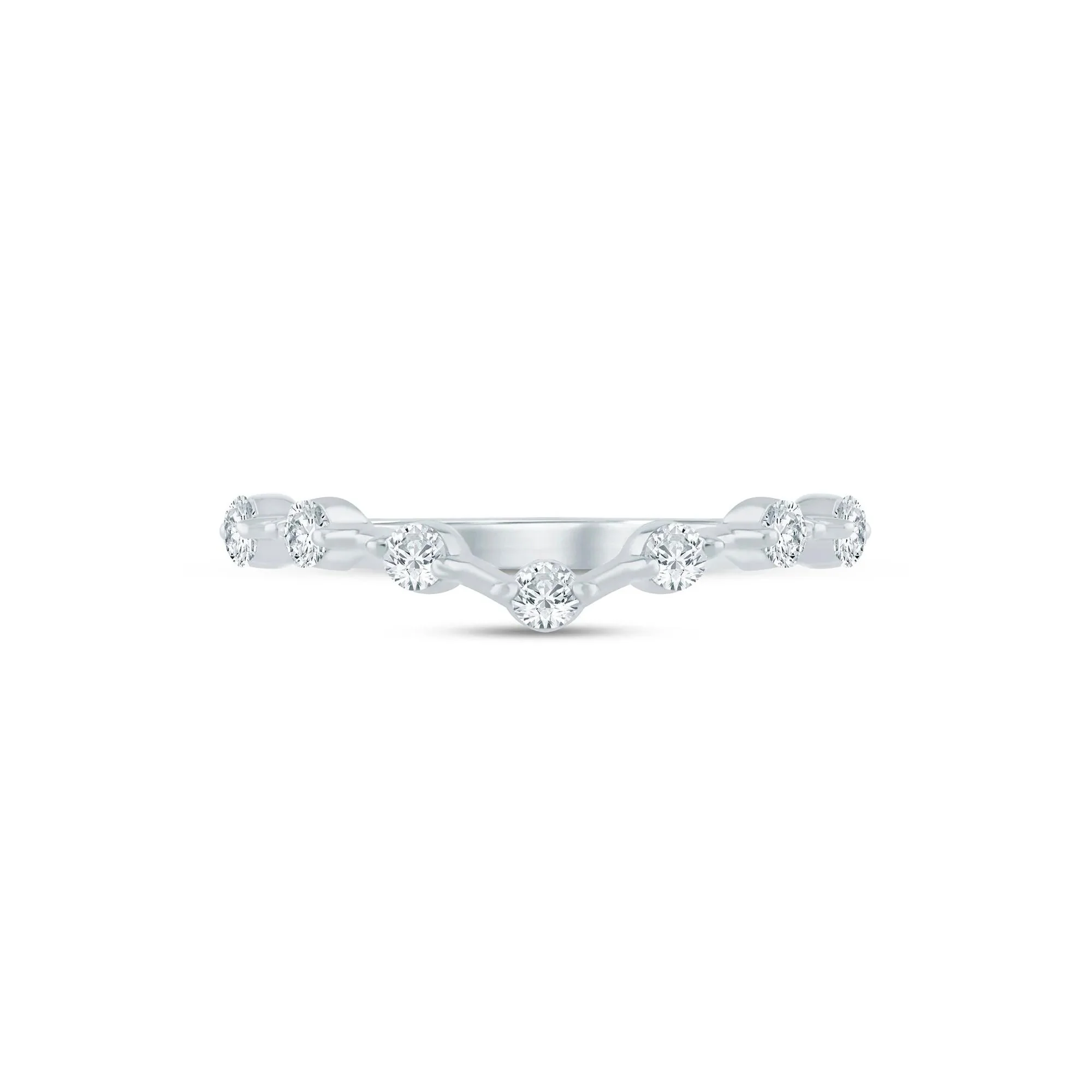 1/3 CT. Tw. Lab Grown Diamond Contour Enhancer 14K White Gold Ring Size 7 1.5mm - Image 3