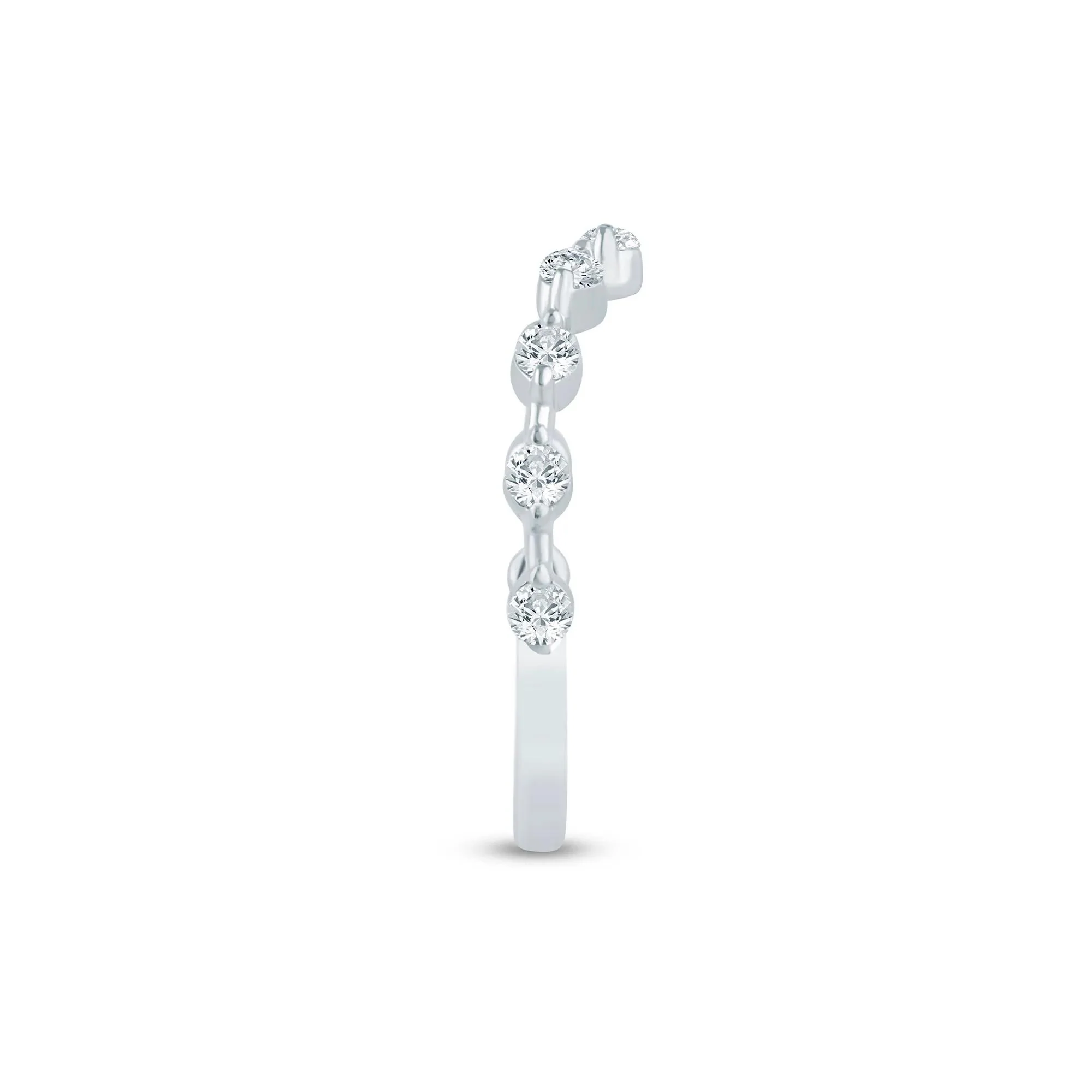 1/3 CT. Tw. Lab Grown Diamond Contour Enhancer 14K White Gold Ring Size 7.5 1.5mm - Image 2