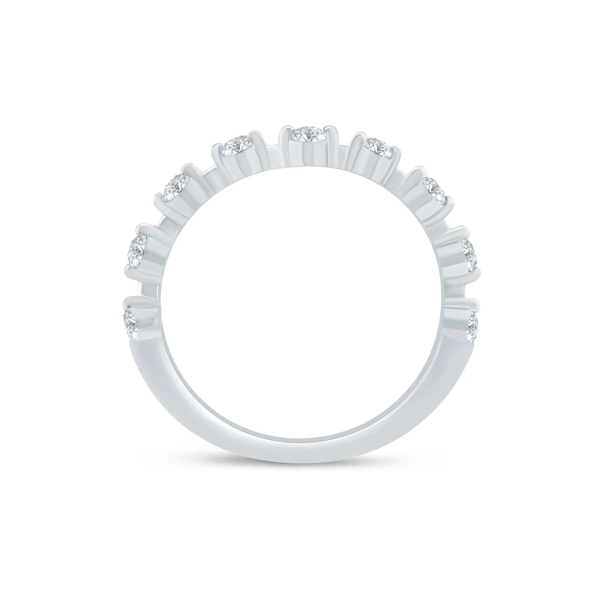 1/3 CT. Tw. Lab Grown Diamond Contour Enhancer 14K White Gold Ring Size 8 1.5mm