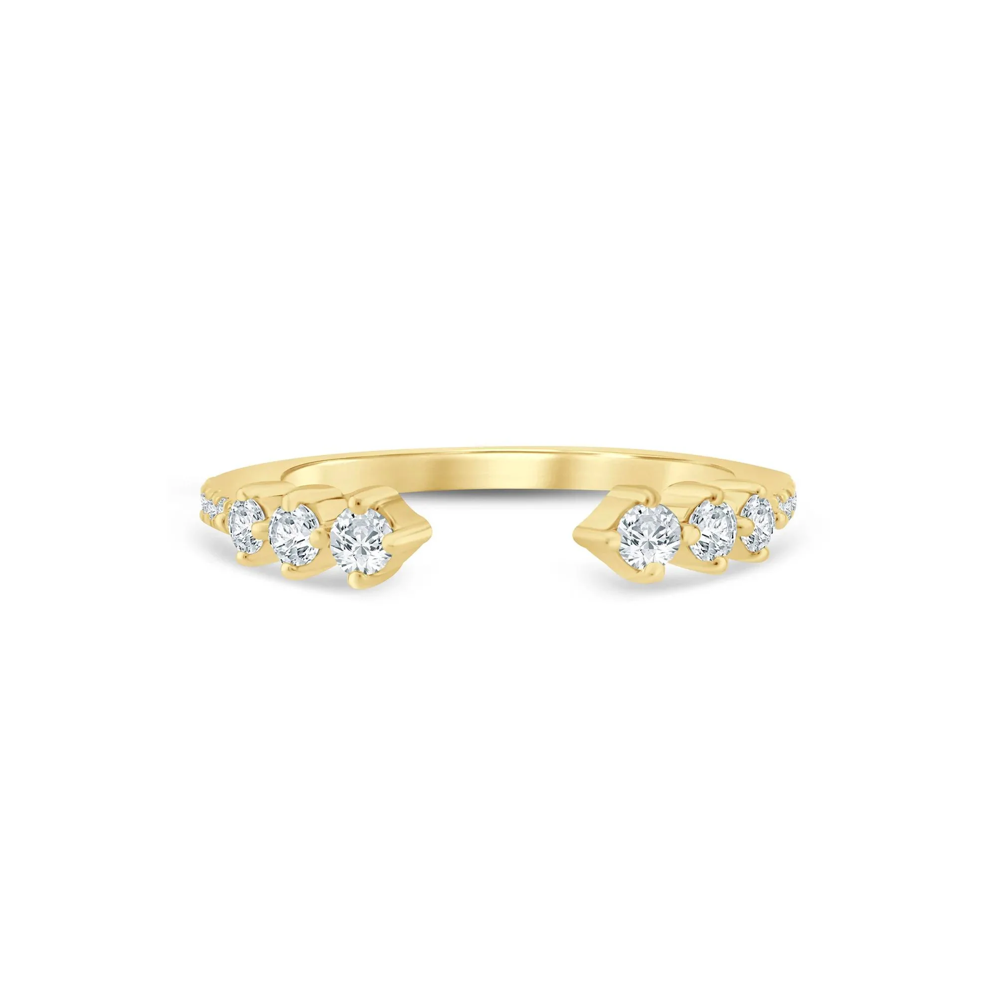 1/3 CT. Tw. Lab Grown Diamond Open Band Ring 14K Yellow Gold Size 6 1.5mm