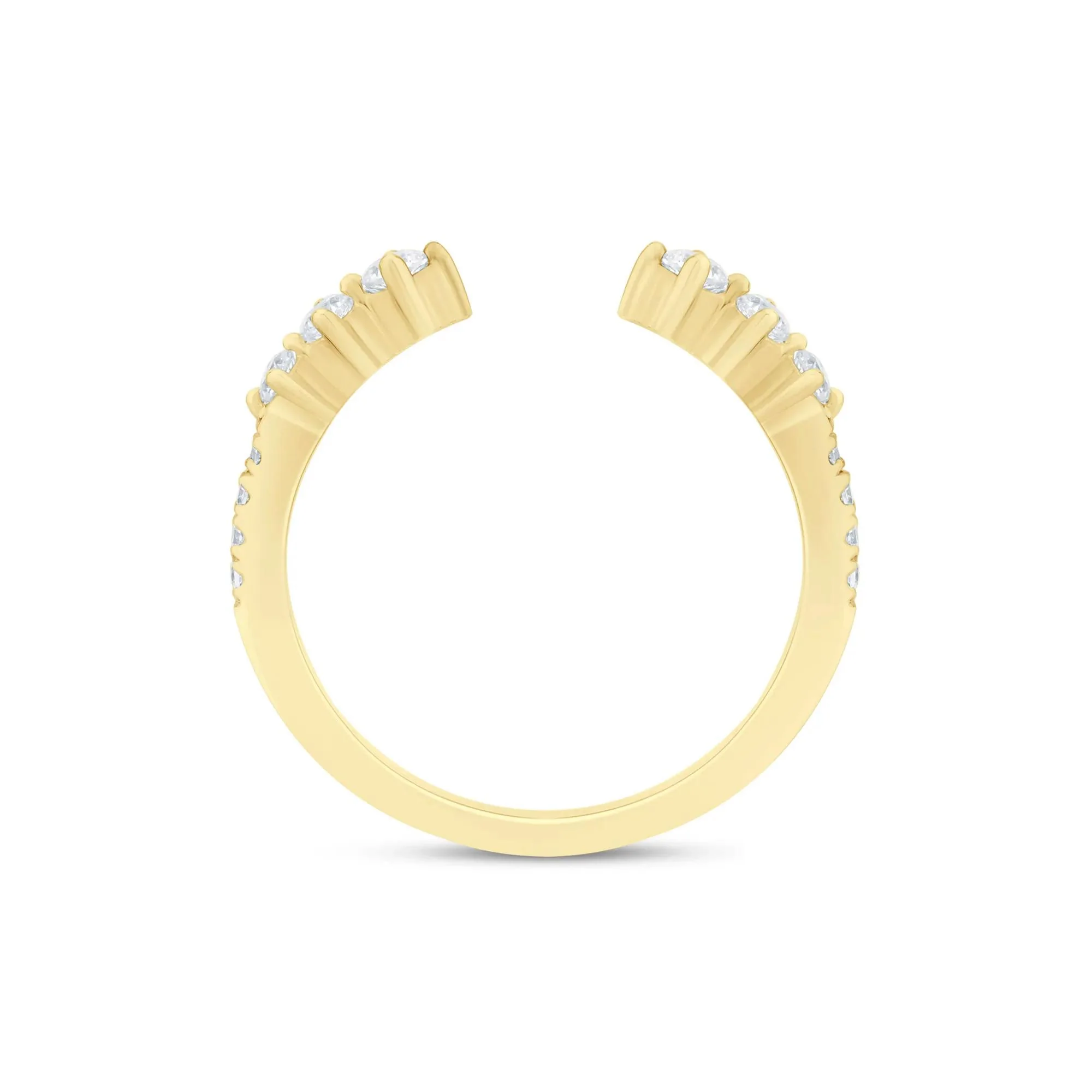 1/3 CT. Tw. Lab Grown Diamond Open Band Ring 14K Yellow Gold Size 7 1.5mm - Image 2