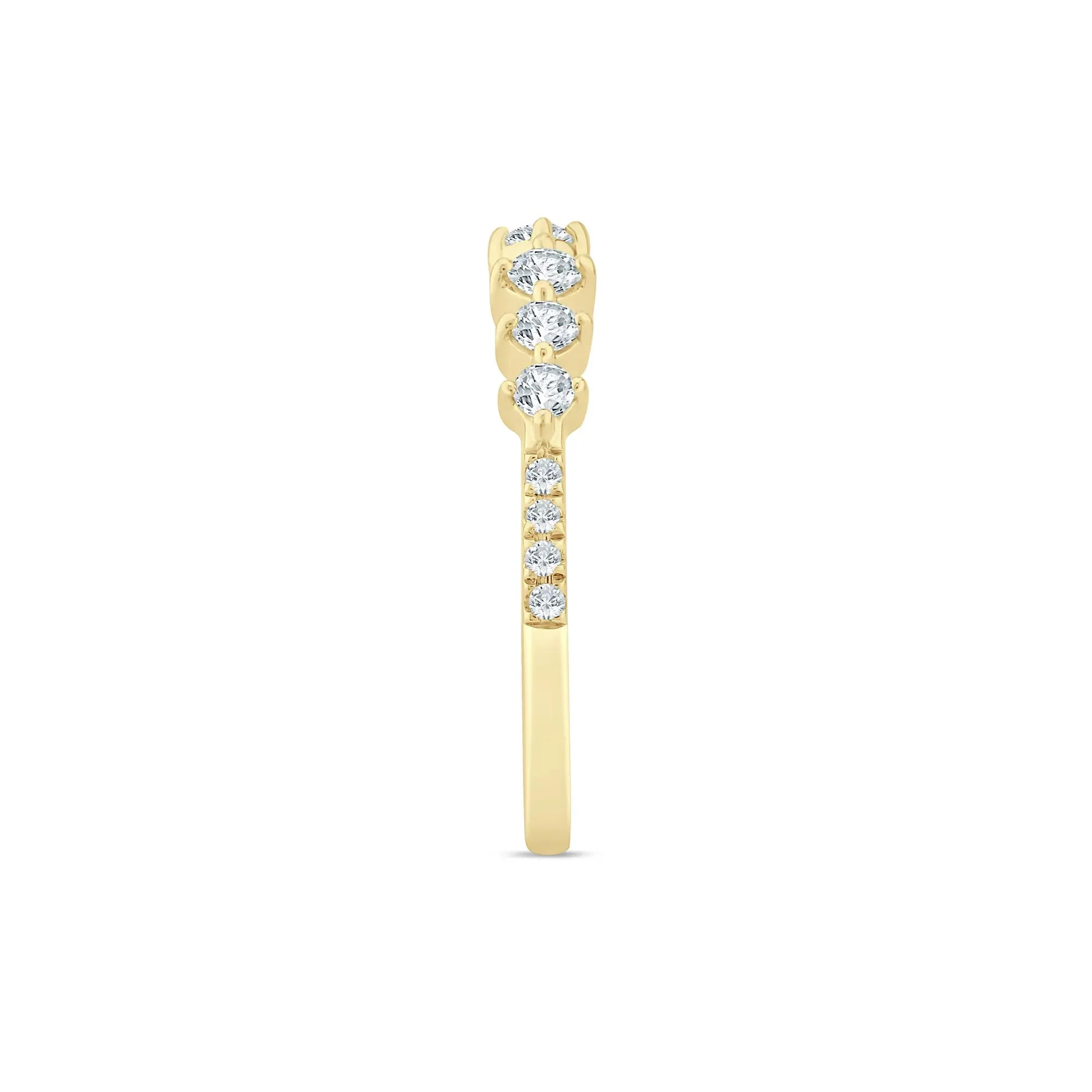 1/3 CT. Tw. Lab Grown Diamond Open Band Ring 14K Yellow Gold Size 8 1.5mm - Image 3