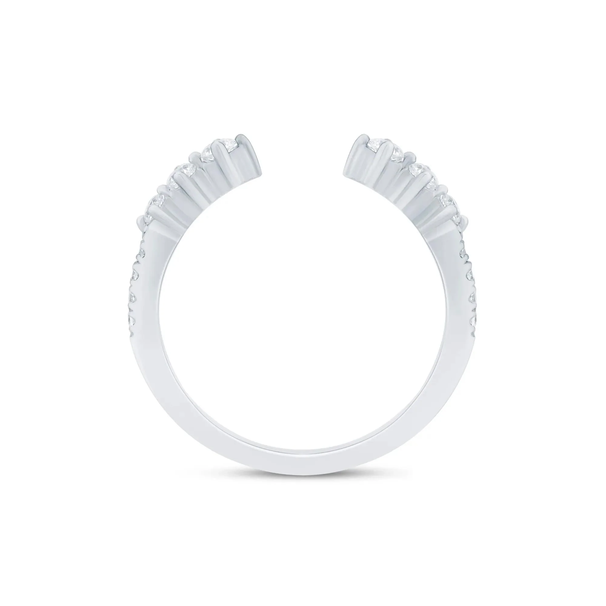 1/3 CT. Tw. Lab Grown Diamond Open Band Ring 14K White Gold Size 8 1.5mm - Image 2