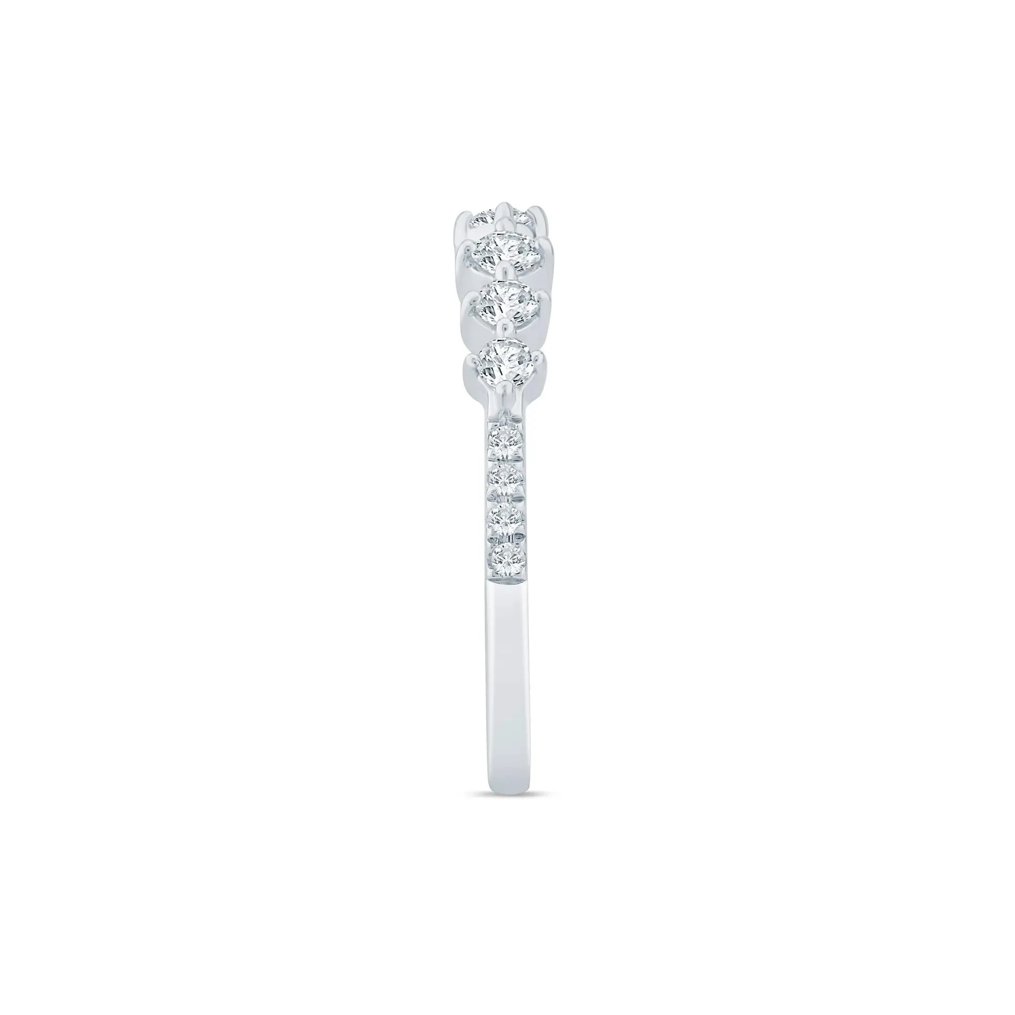 1/3 CT. Tw. Lab Grown Diamond Open Band Ring 14K White Gold Size 9 1.5mm - Image 3