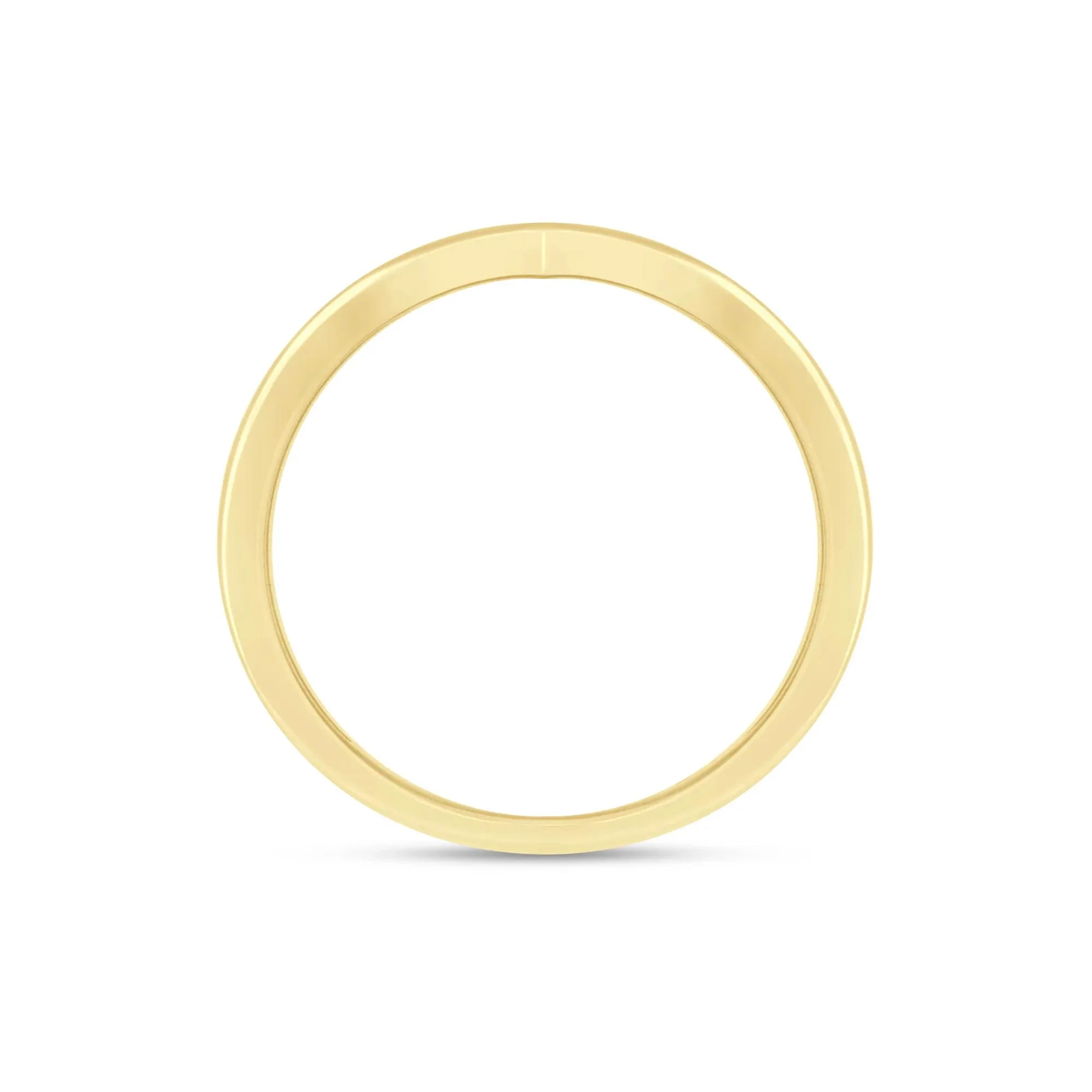 1/5 CT. Tw. Lab Grown Diamond Chevron Anniversary Band Ring 14K Yellow Gold Size 8.5 3.5mm - Image 2