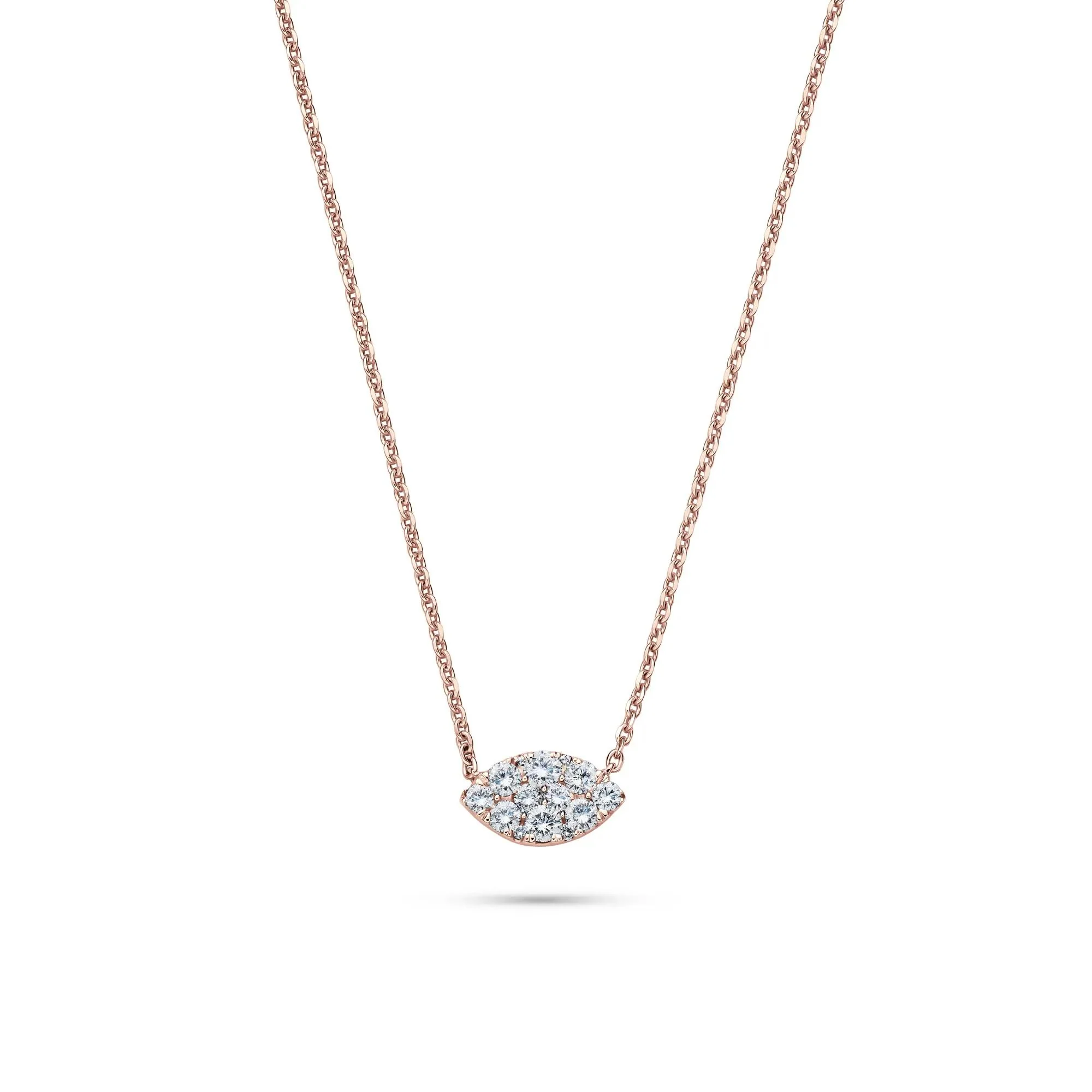 1/4 CT. Tw. Diamond Pendant Necklace 10K Rose Gold Size 18"