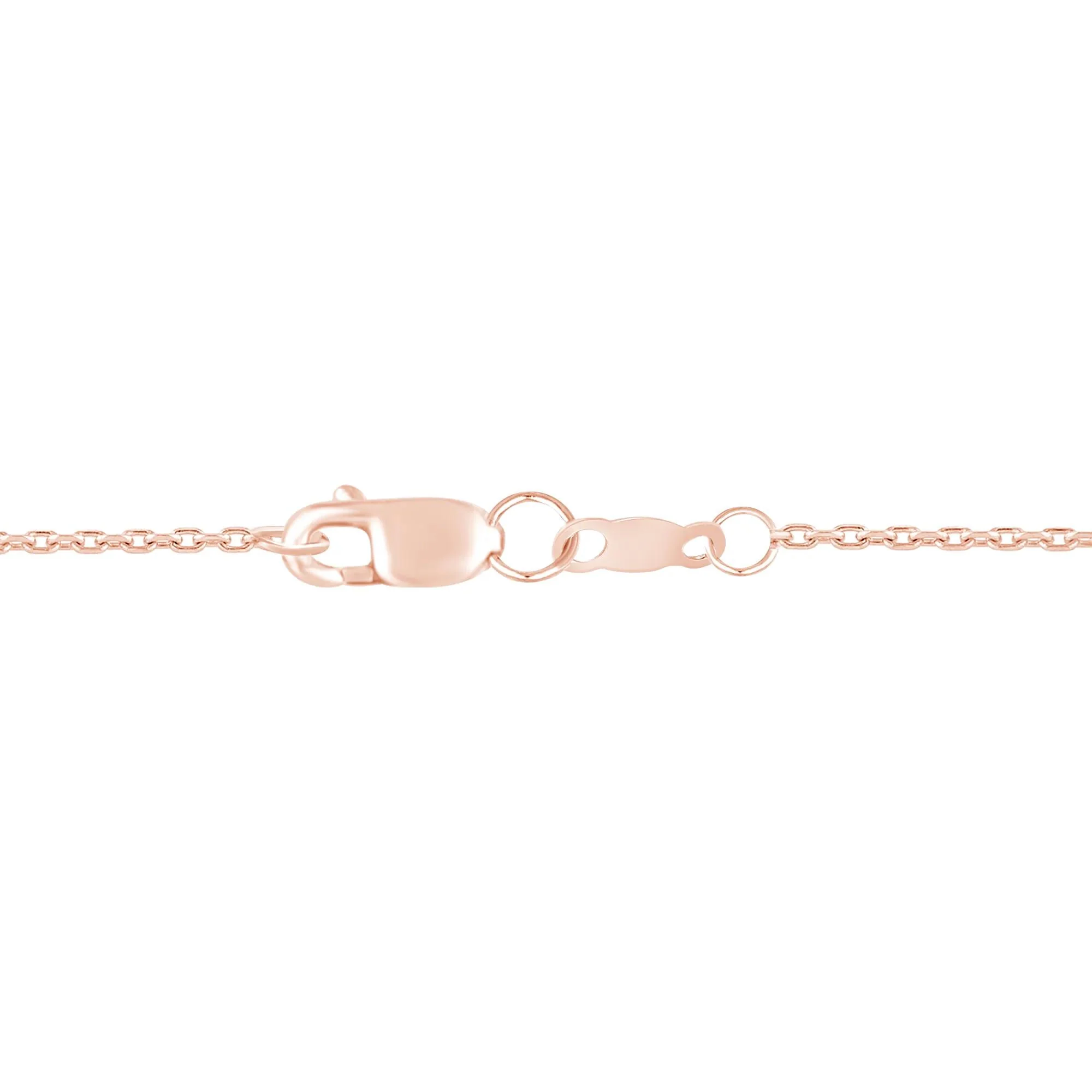1/7 CT. Tw. Lab Grown Pink and White Diamond Halo Pendant Necklace 14K Rose Gold Size 17" - Image 3