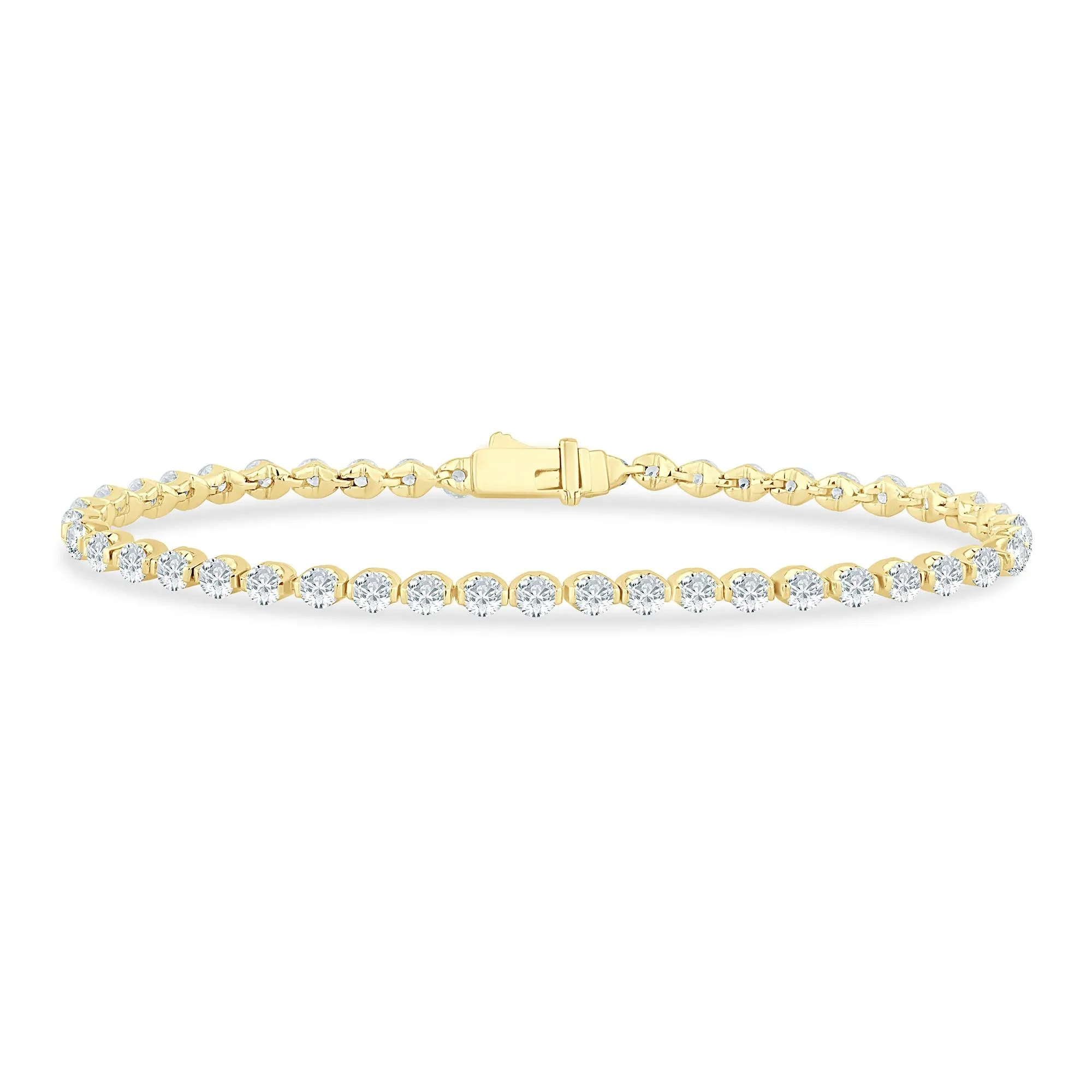 5 CT. Tw. Lab Grown Diamond Tennis Bracelet 14K Yellow Gold Size 3.00mm