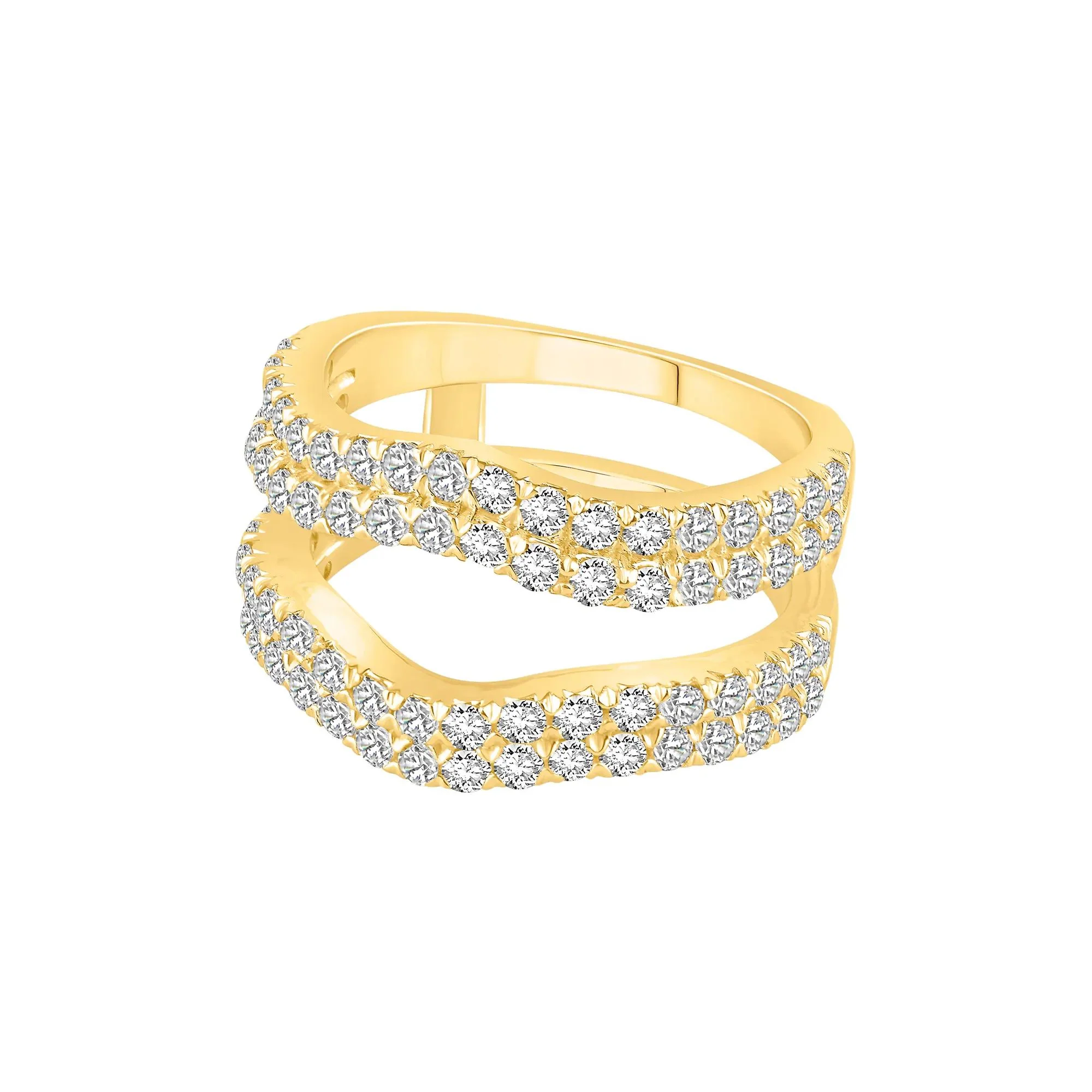1/2 CT. Tw. Lab Grown Diamond Ring Insert 14K Yellow Gold Round Brilliant Cut Size 5.5 - Image 4