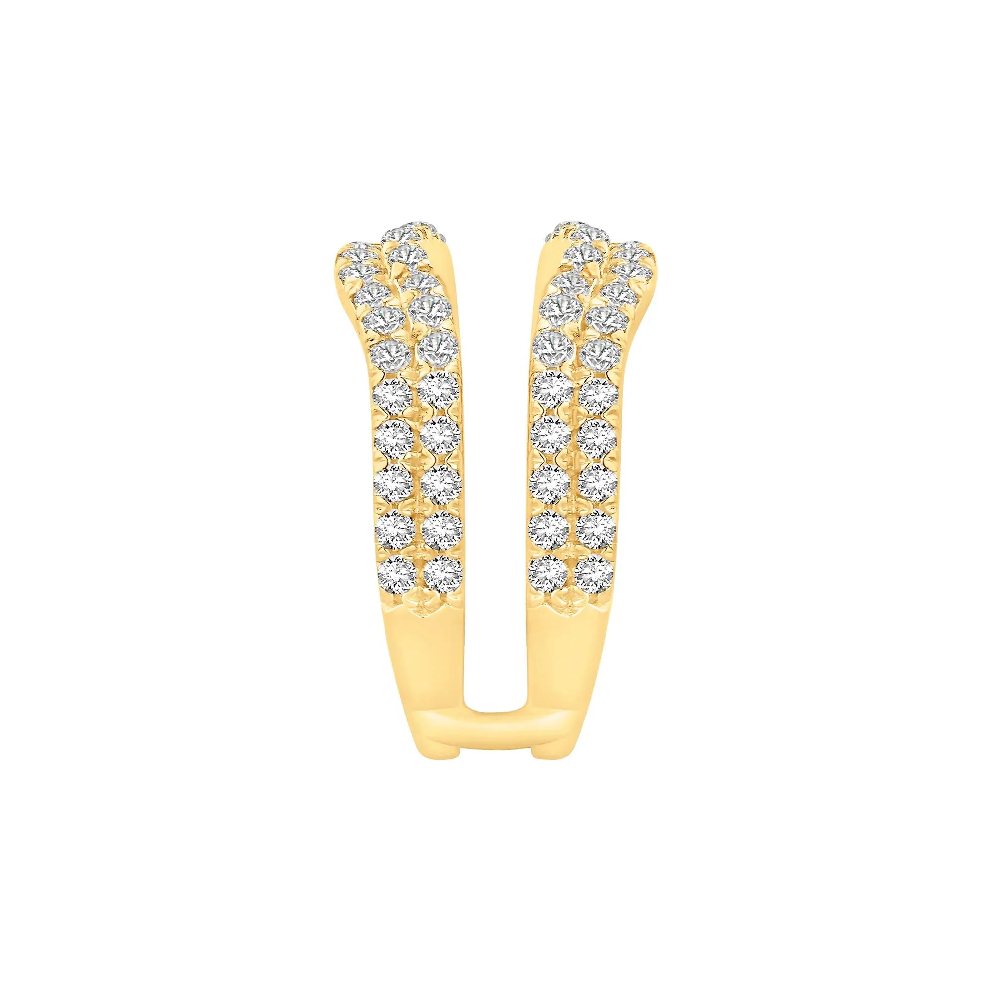 1/2 CT. Tw. Lab Grown Diamond Ring Insert 14K Yellow Gold Round Brilliant Cut Size 6.5 - Image 3