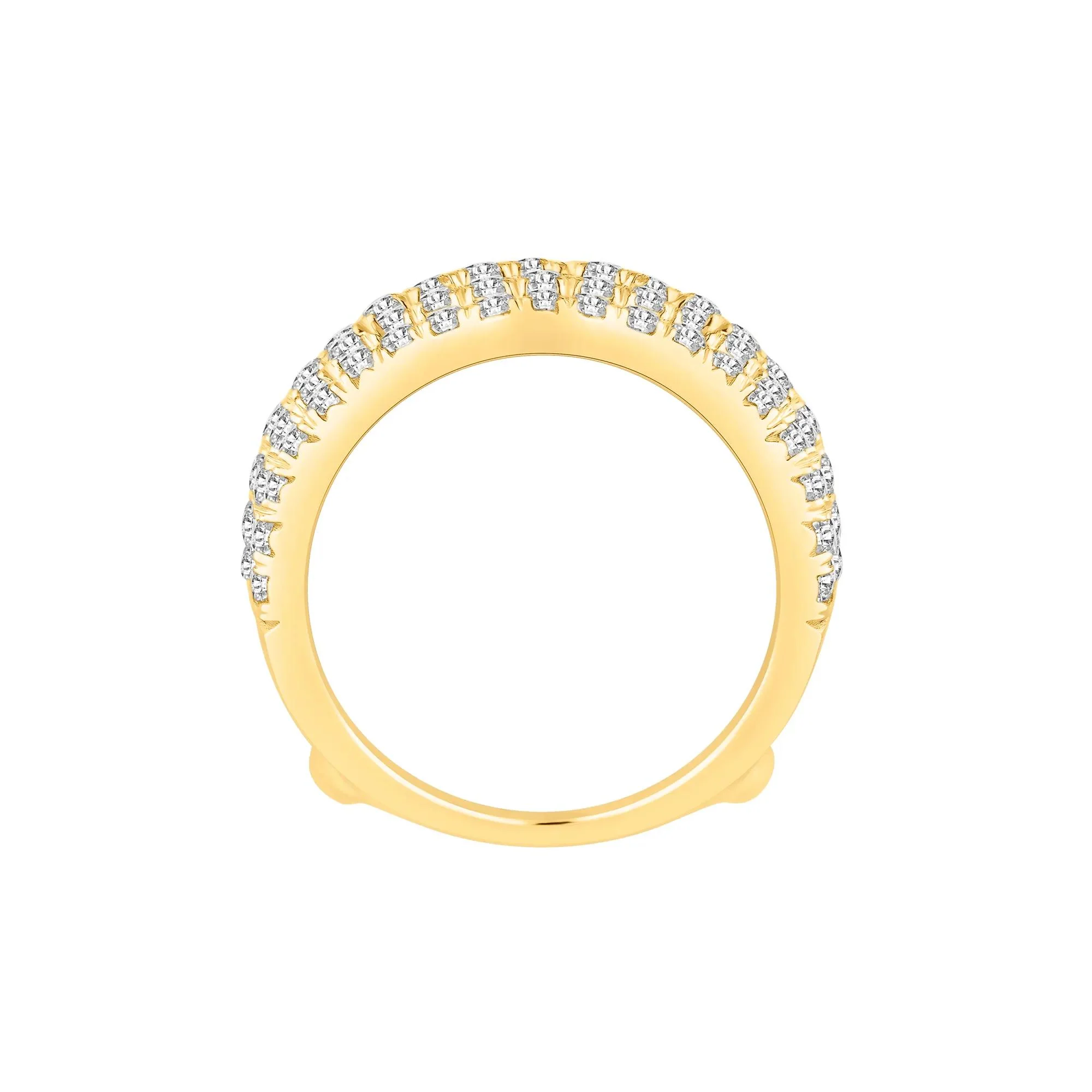 1/2 CT. Tw. Lab Grown Diamond Ring Insert 14K Yellow Gold Round Brilliant Cut Size 8 - Image 2