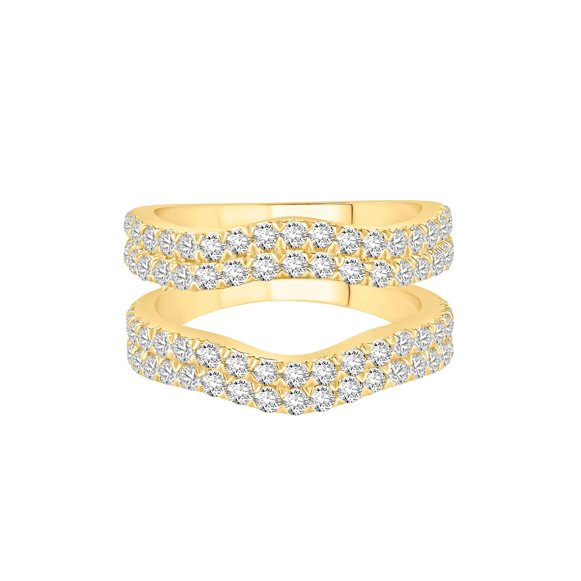 1/2 CT. Tw. Lab Grown Diamond Ring Insert 14K Yellow Gold Round Brilliant Cut Size 9