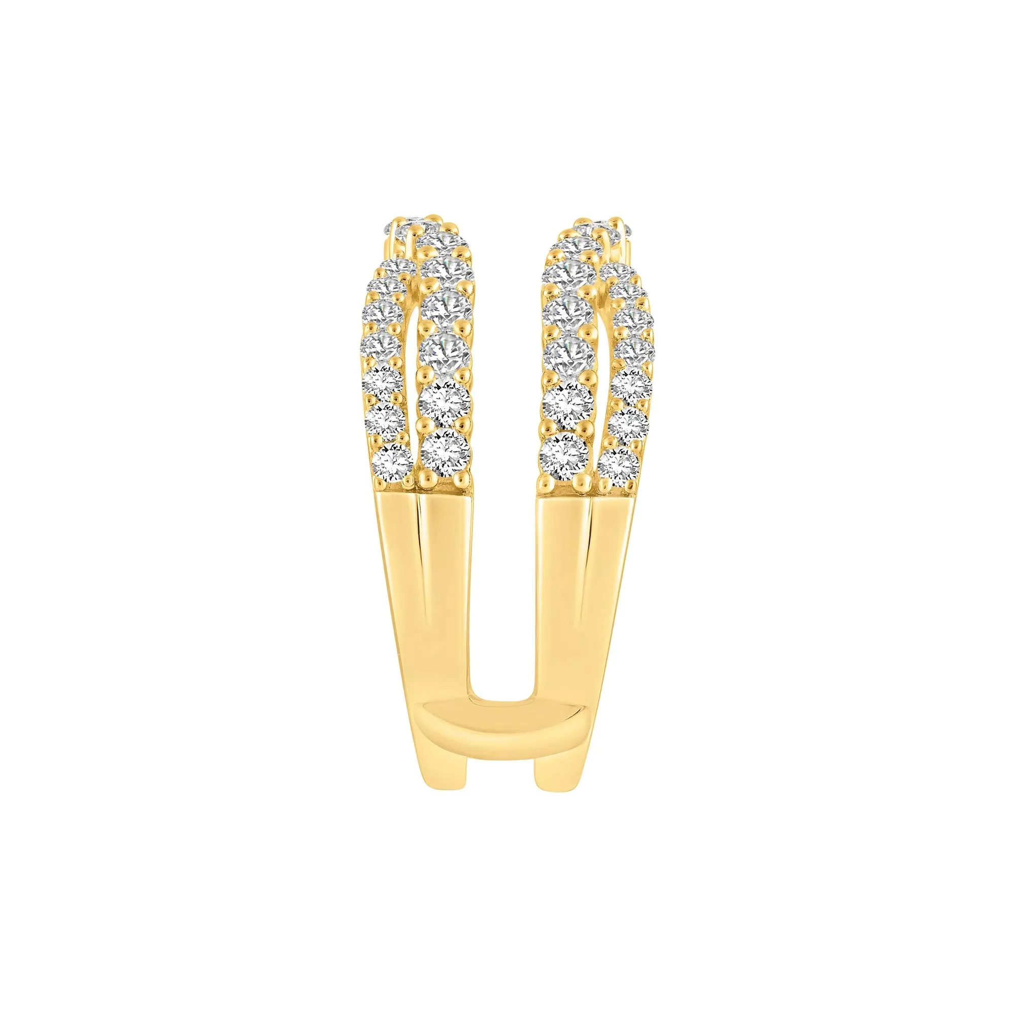 1/4 CT. Tw. Lab Grown Diamond Ring Insert 14K Yellow Gold Round Brilliant Cut Size 5.5 - Image 3