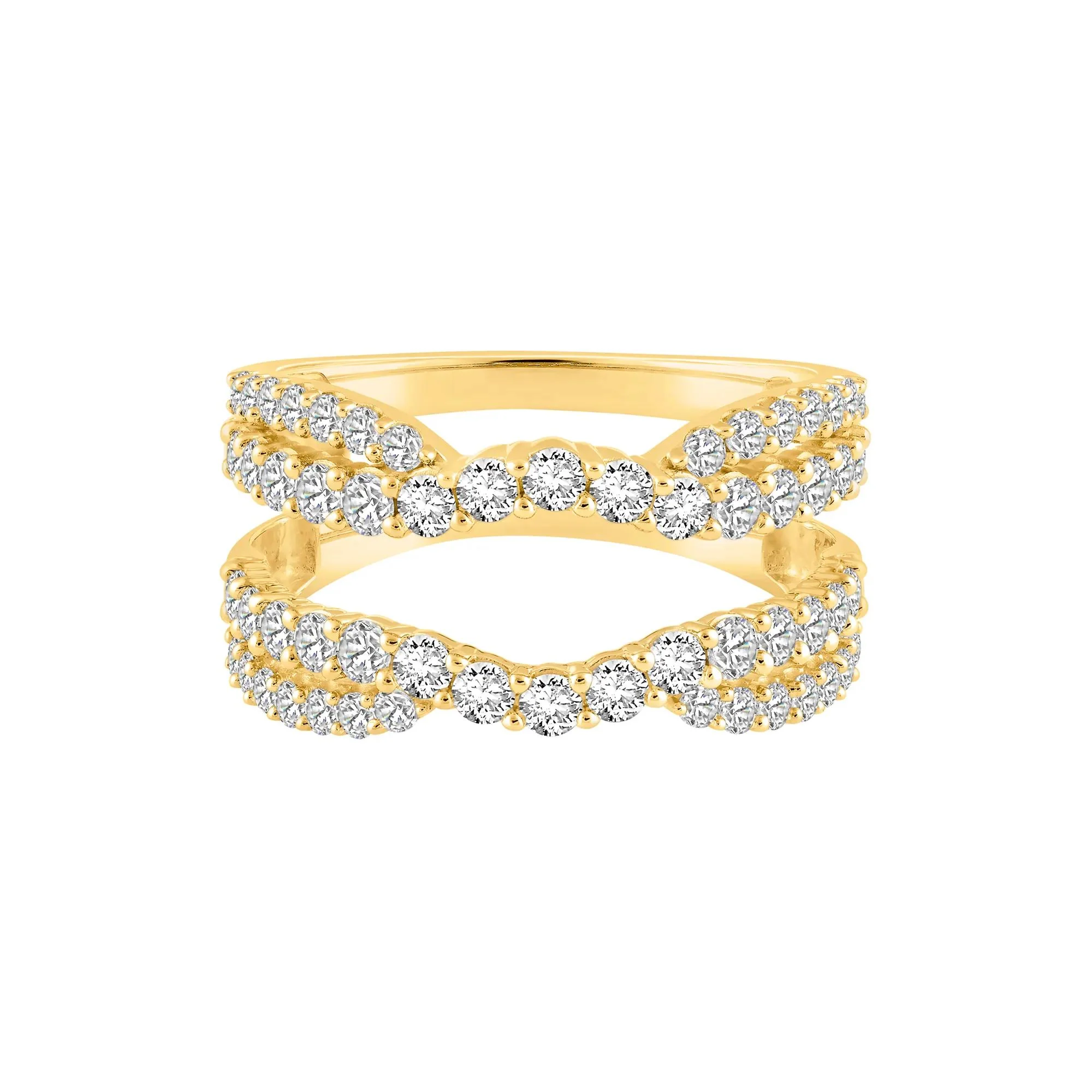 1/4 CT. Tw. Lab Grown Diamond Ring Insert 14K Yellow Gold Round Brilliant Cut Size 6.5