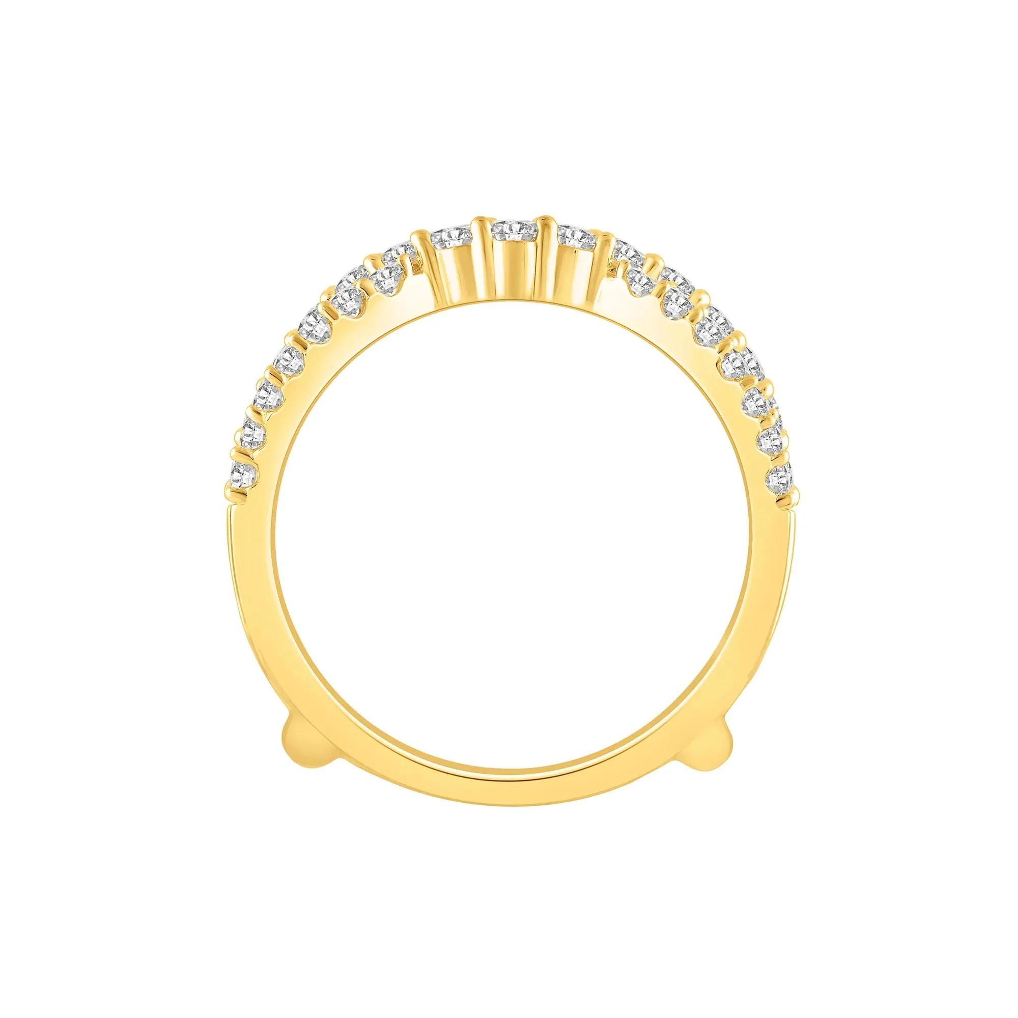 1/4 CT. Tw. Lab Grown Diamond Ring Insert 14K Yellow Gold Round Brilliant Cut Size 6.5 - Image 2