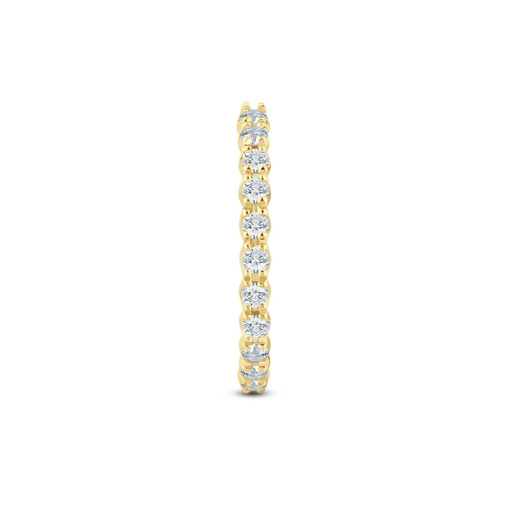 5/8 CT. Tw. Lab Grown Diamond Open Anniversary Band Ring 14K Yellow Gold Round Brilliant Cut Size 7.5 2mm - Image 3