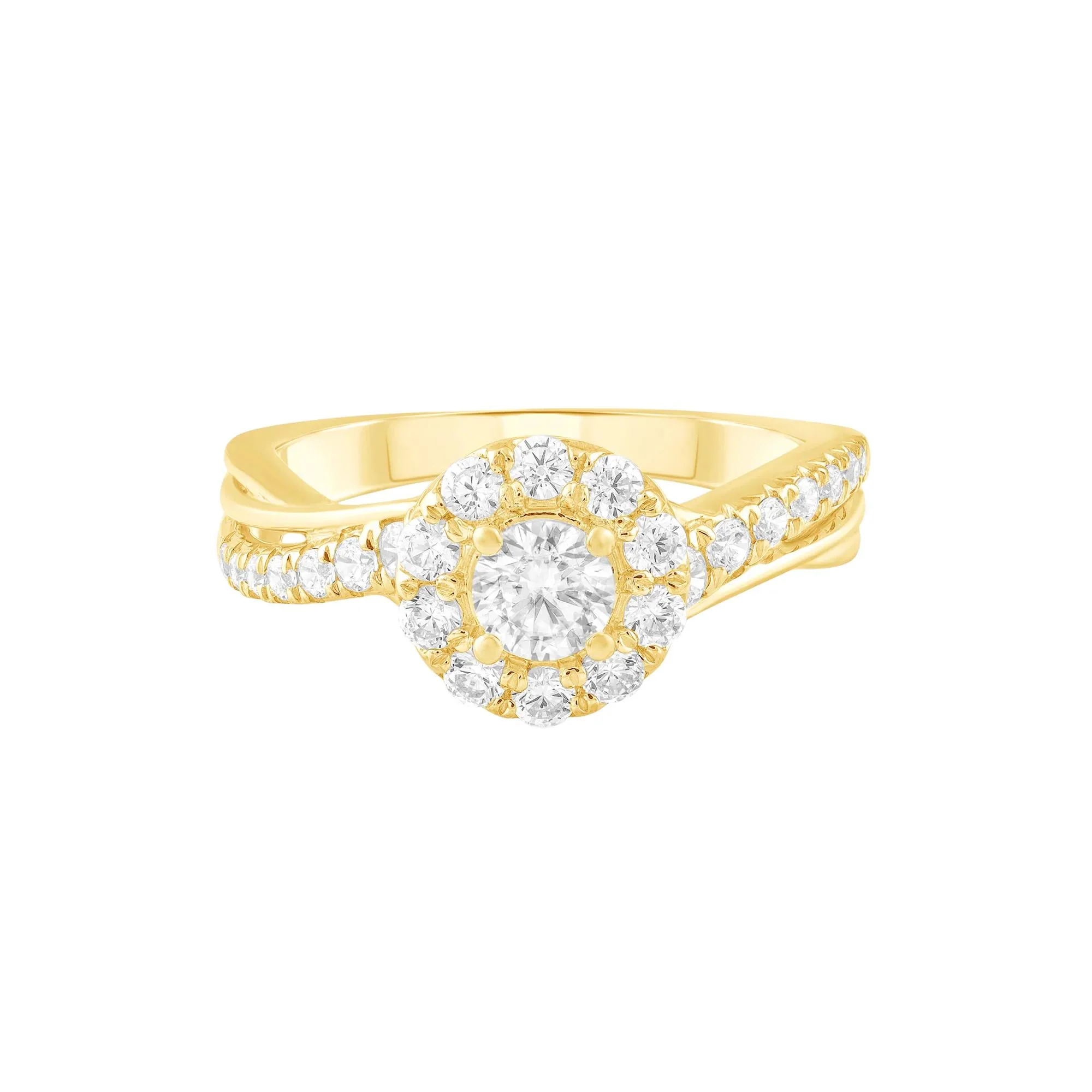 1 CT. Tw. Diamond Engagement Ring 14K Yellow Gold Size 9