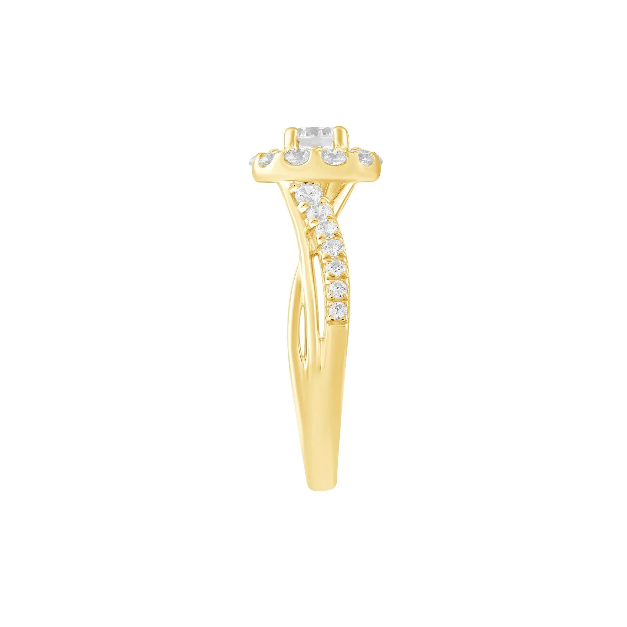 1 CT. Tw. Diamond Engagement Ring 14K Yellow Gold Size 9 - Image 3