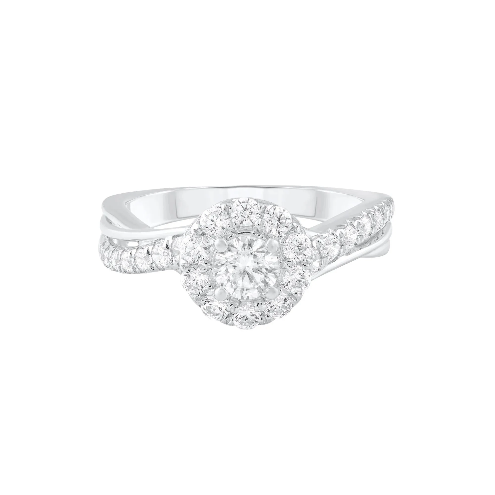 1 CT. Tw. Diamond Engagement Ring 14K White Gold Size 7
