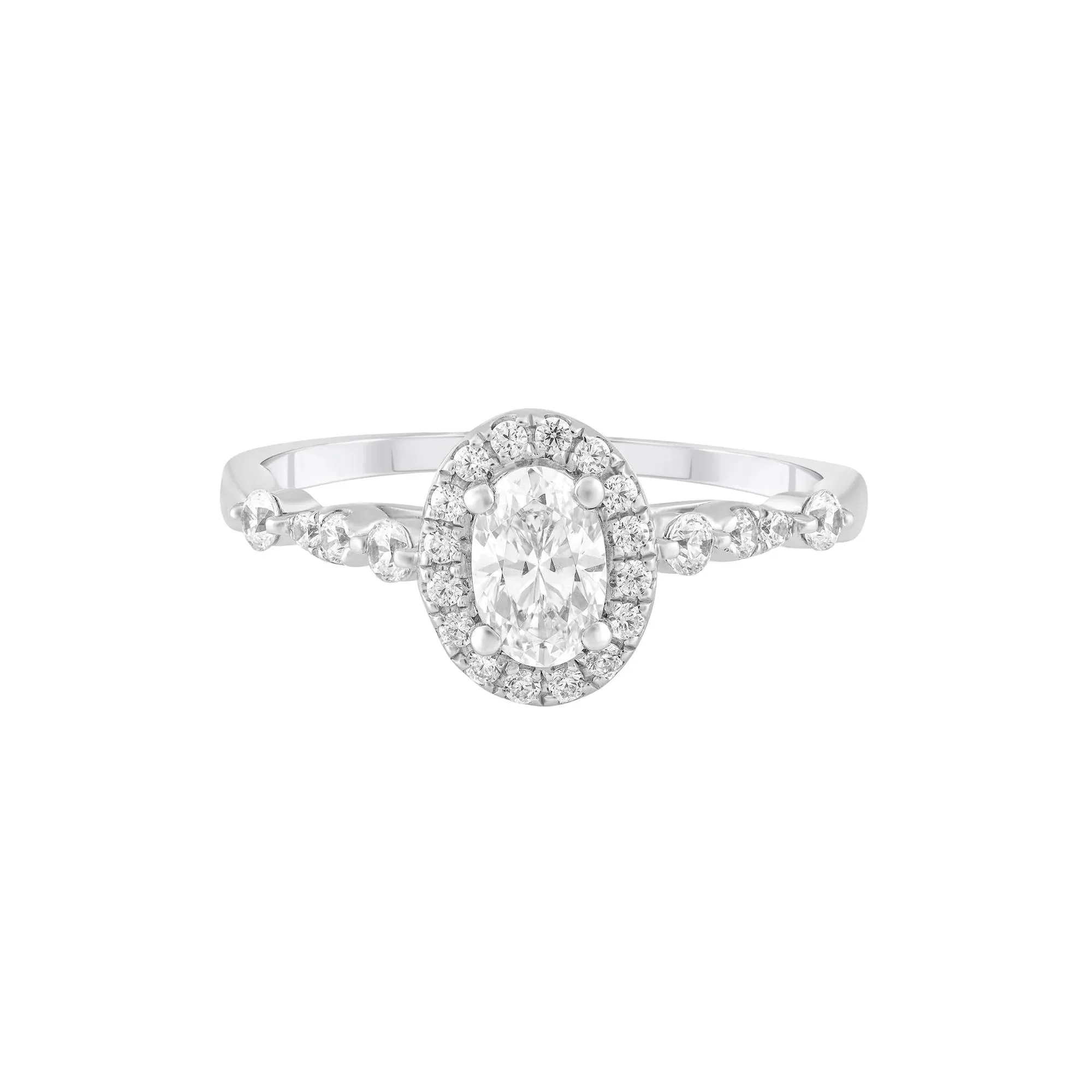 3/4 CT. Tw. Diamond Engagement Ring Platinum White Size 6