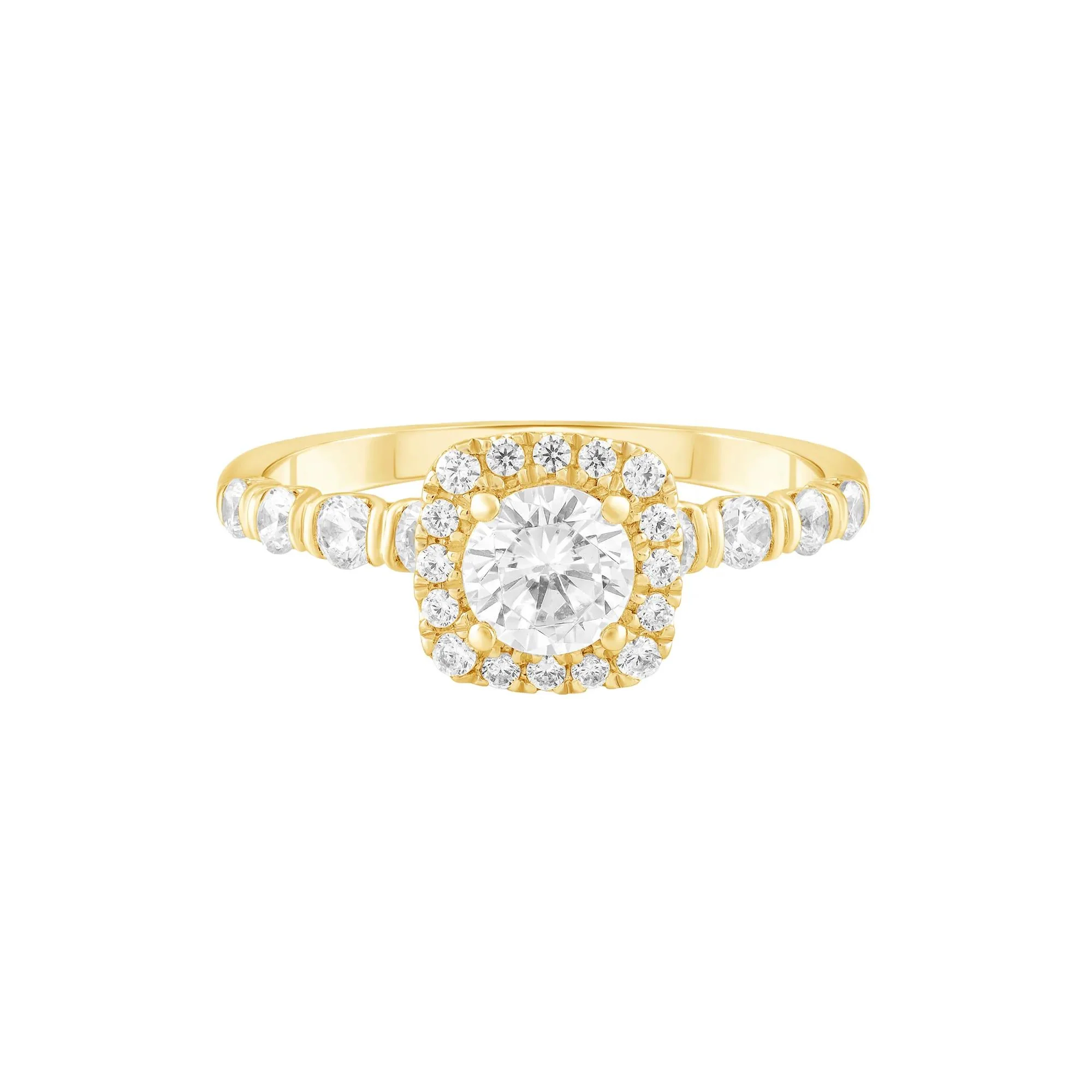 1 CT. Tw. Diamond Engagement Ring 14K Yellow Gold Size 8