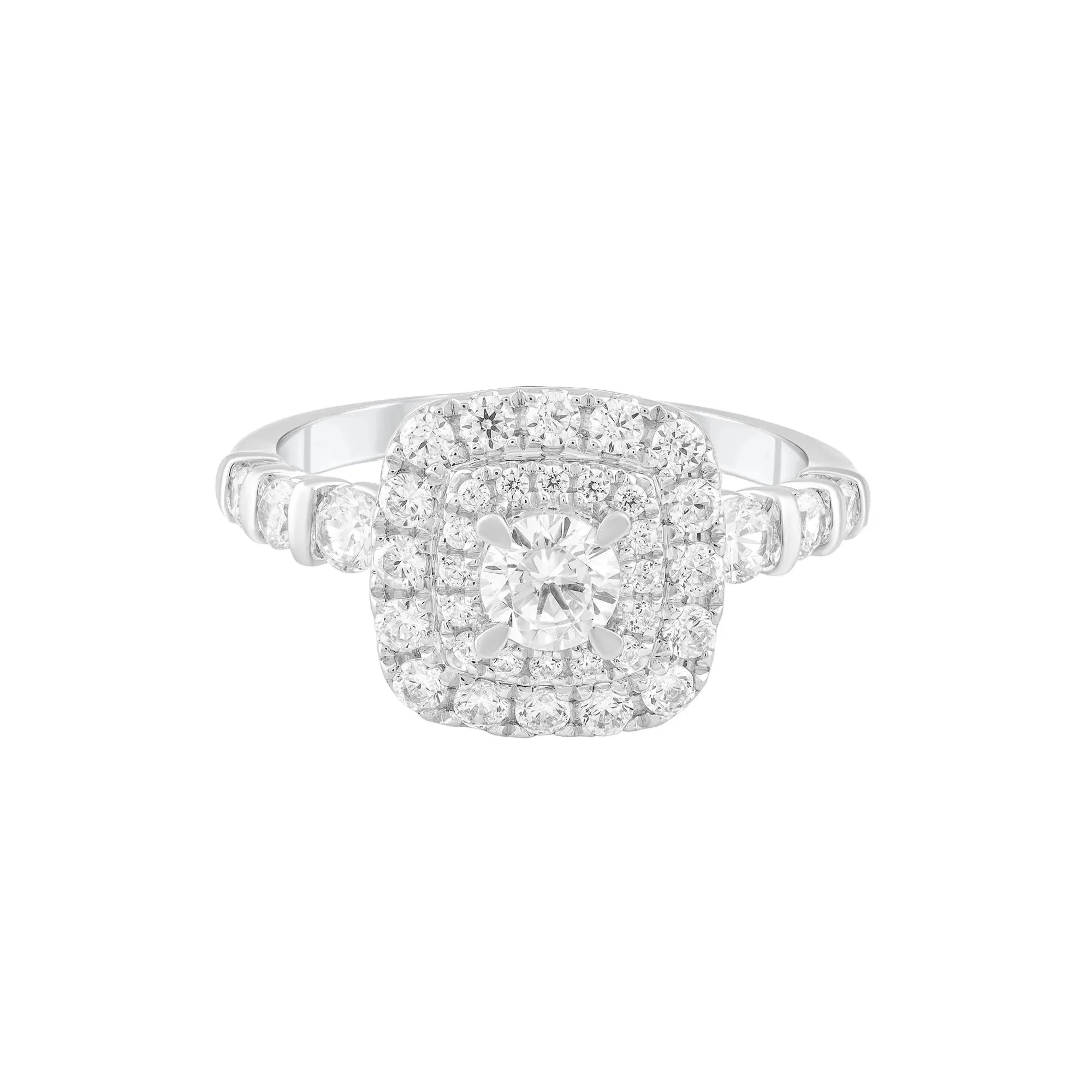 1/4 CT. Tw. Diamond Engagement Ring 14K White Gold Size 7