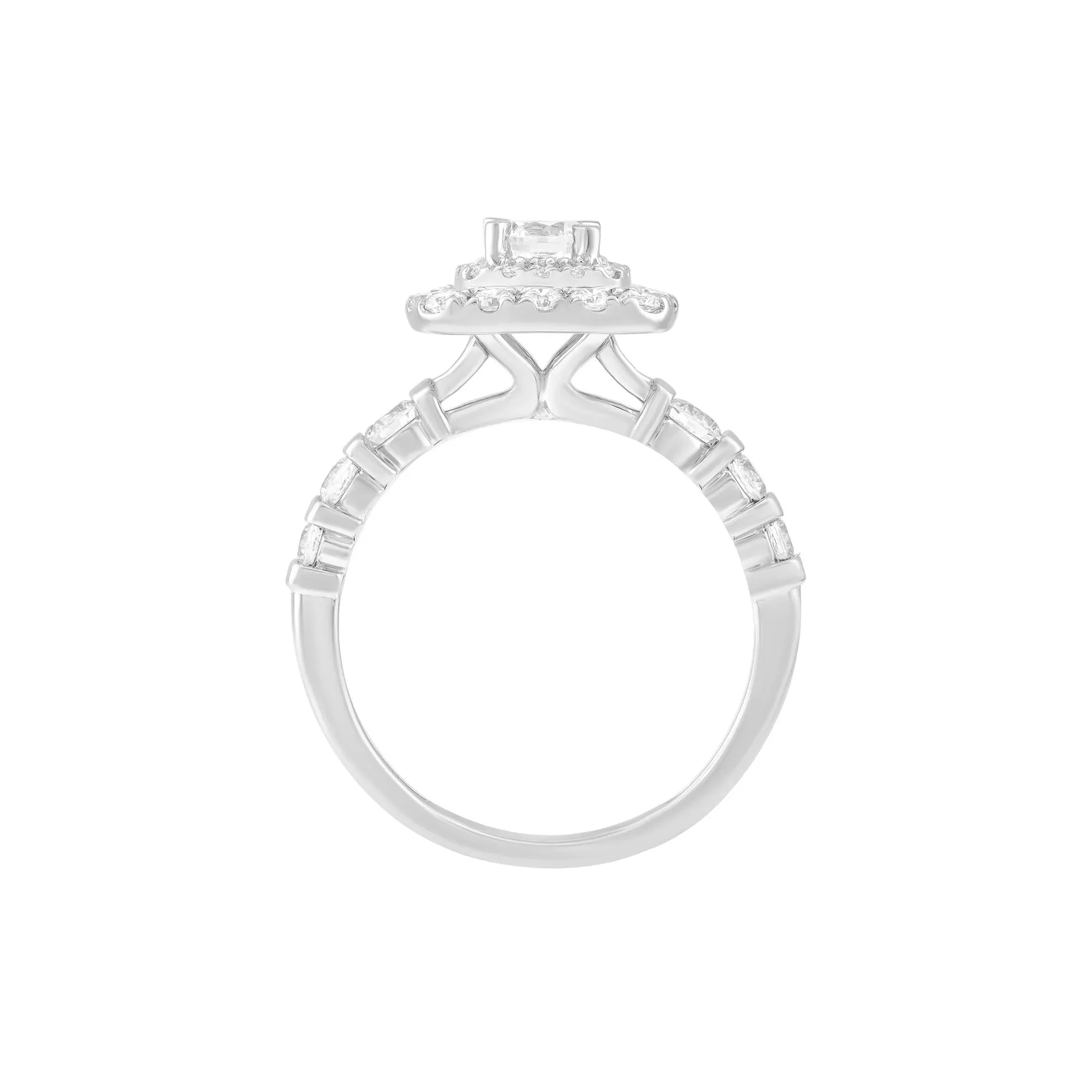 1/4 CT. Tw. Diamond Engagement Ring 14K White Gold Size 7 - Image 3