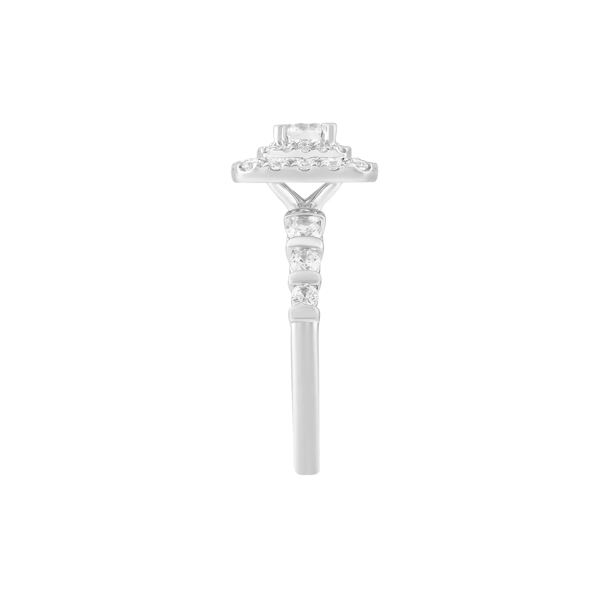 1/4 CT. Tw. Diamond Engagement Ring 14K White Gold Size 9 - Image 2