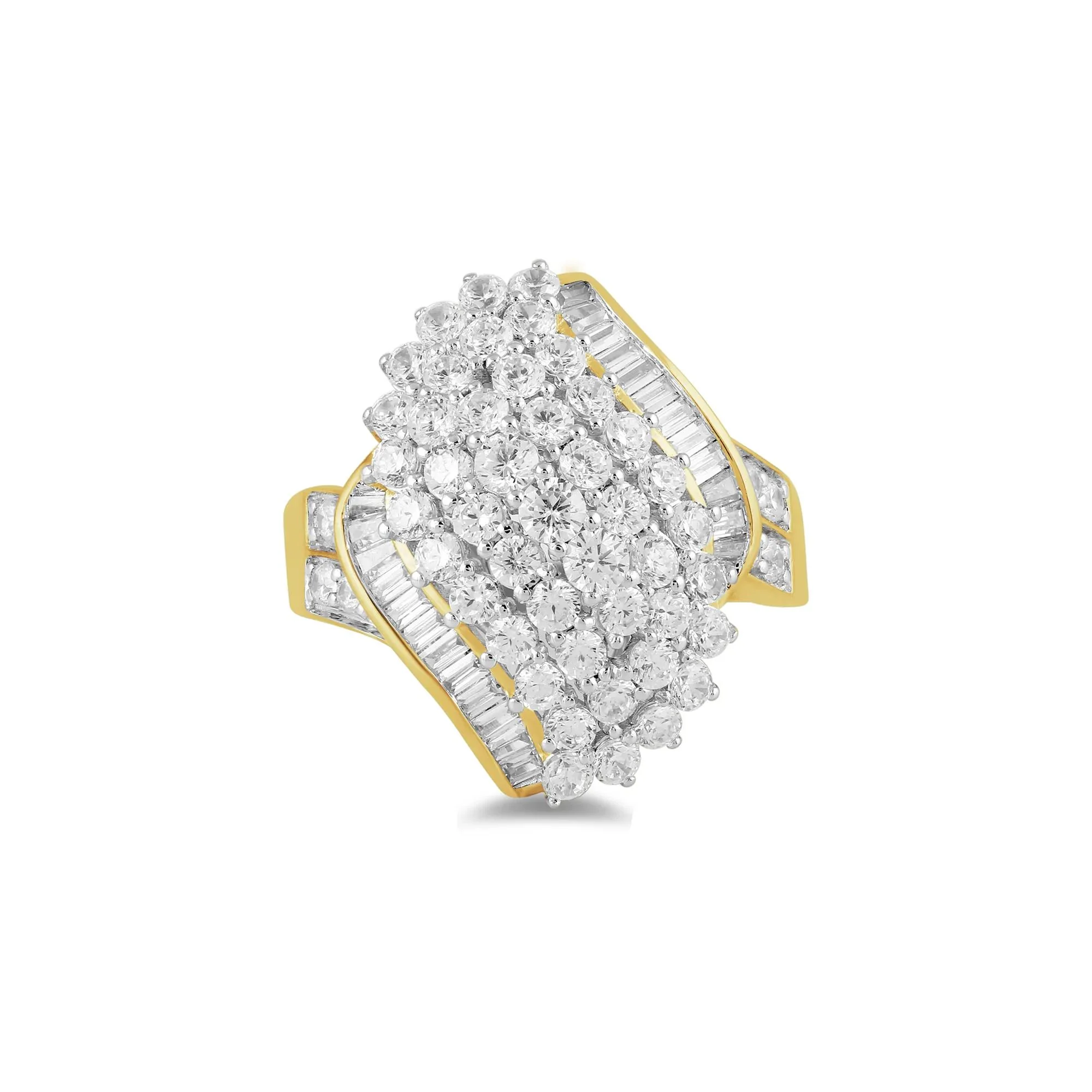 2 CT. Tw. Lab Grown Diamond Ring 10K Yellow Gold Size 6