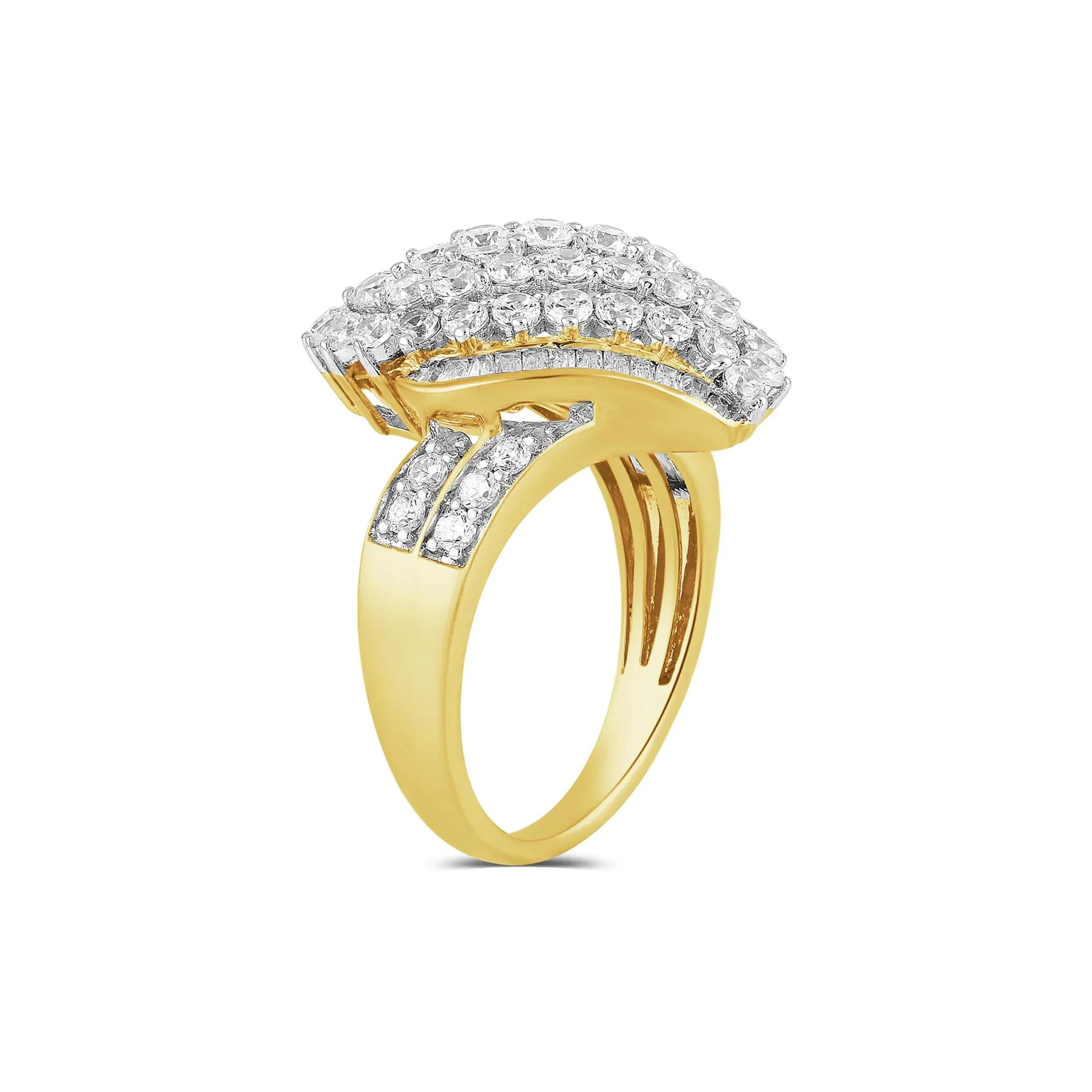 2 CT. Tw. Lab Grown Diamond Ring 10K Yellow Gold Size 6 - Image 3