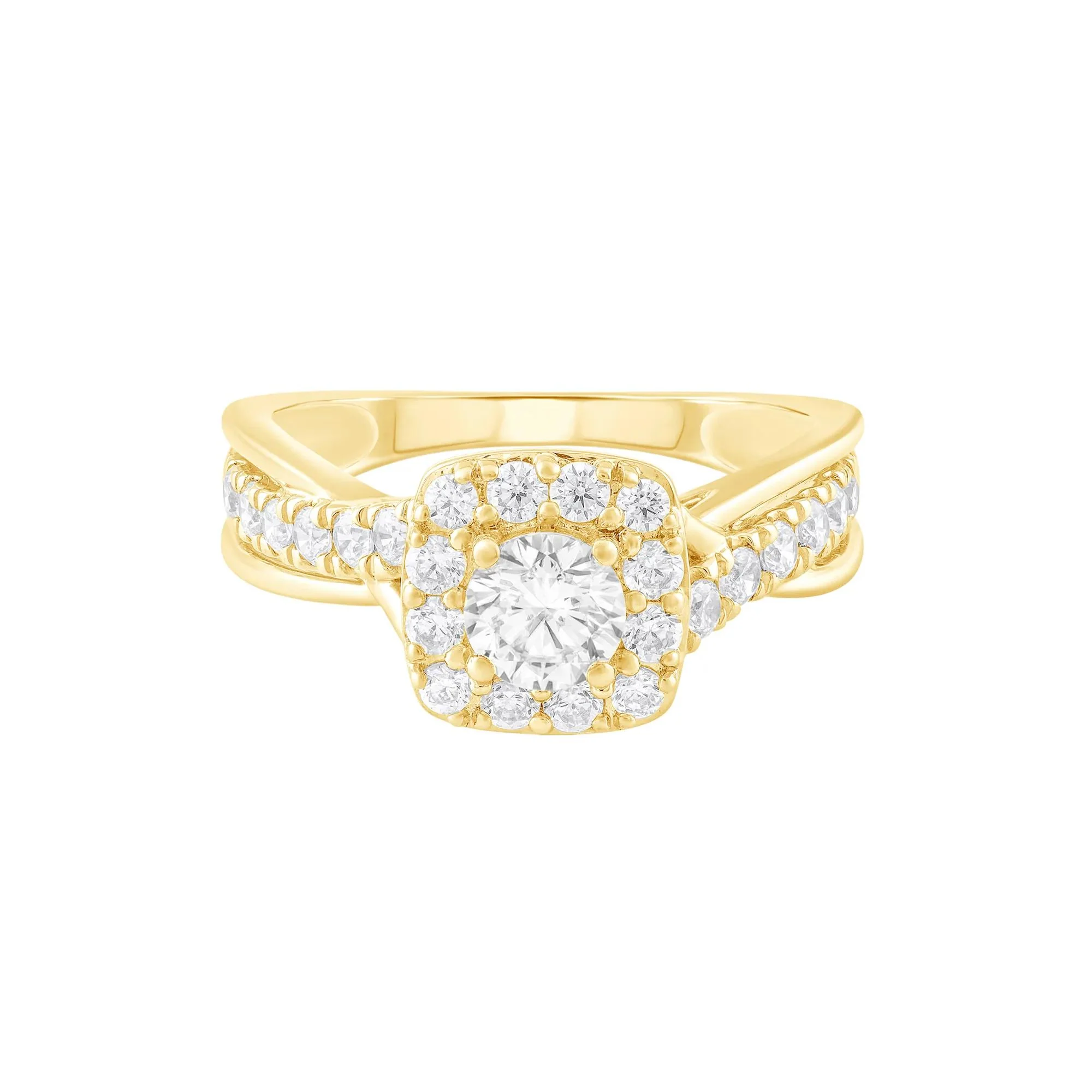 3/8 CT. Tw. Diamond Engagement Ring 14K Yellow Gold Size 6.5
