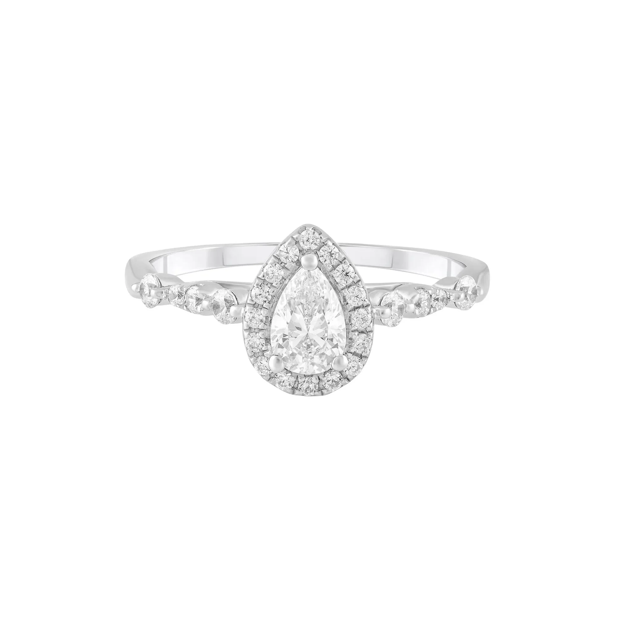 3/4 CT. Tw. Diamond Engagement Ring Platinum White Size 8.5