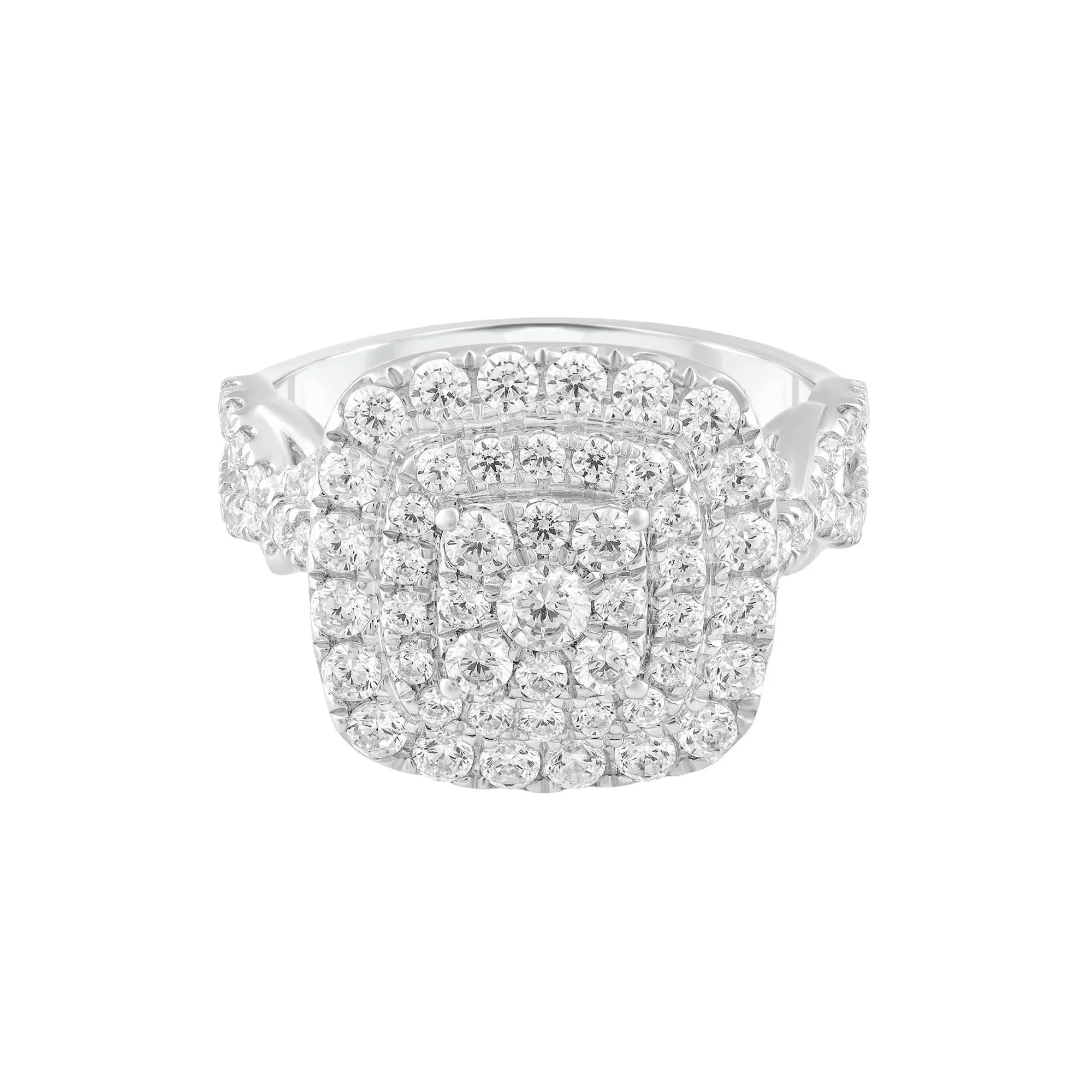1/2 CT. Tw. Diamond Engagement Ring 10K White Gold Size 8.5
