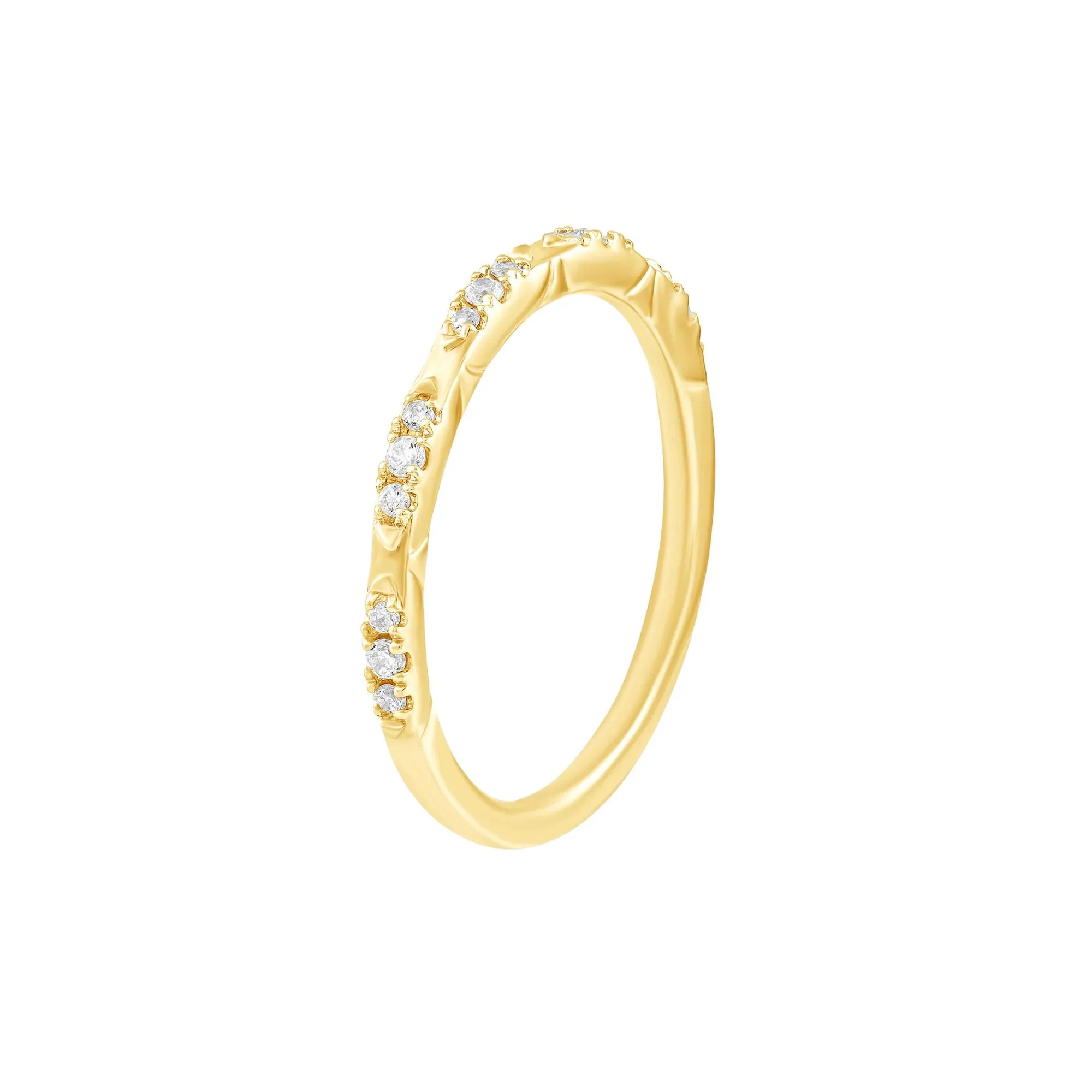 1 CT. Tw. Diamond Halo Engagement Ring 14K Yellow Gold Size 7.5 1.5mm - Image 3