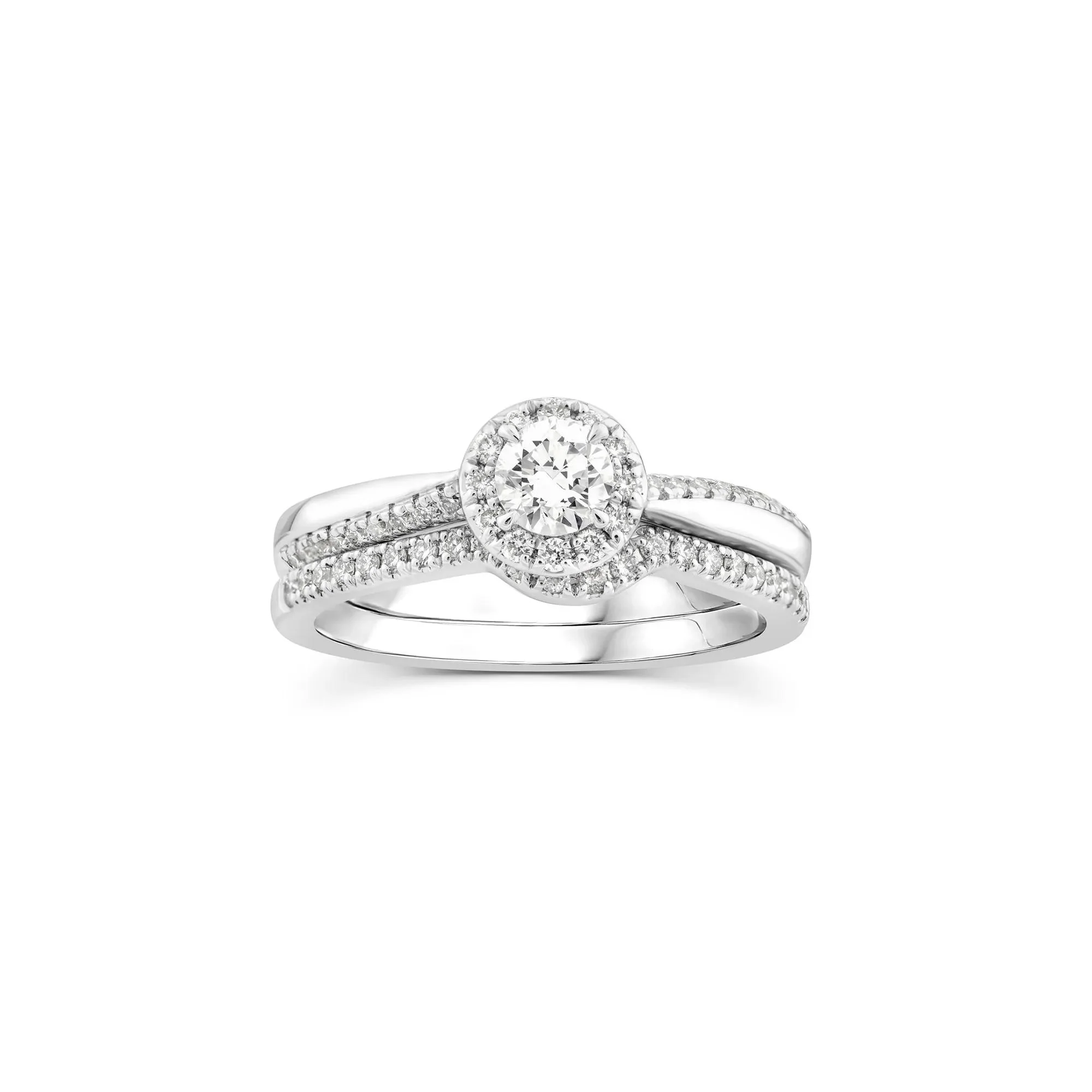 5/8 CT. Tw. Diamond Engagement Ring 10K White Gold Size 9 2mm - Image 3