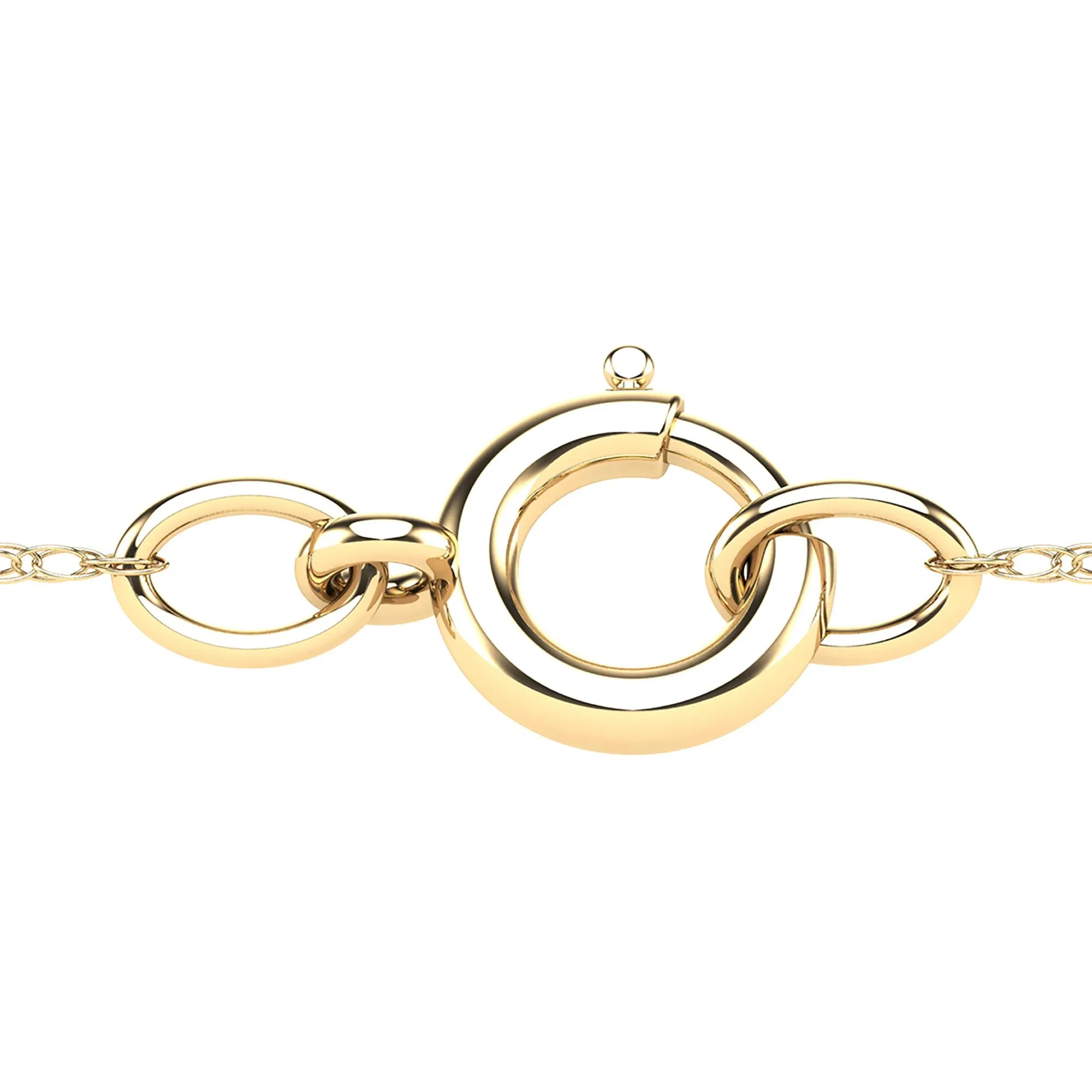 Diamond Accent Dragonfly Pendant Necklace 10K Yellow Gold Size 18" - Image 2