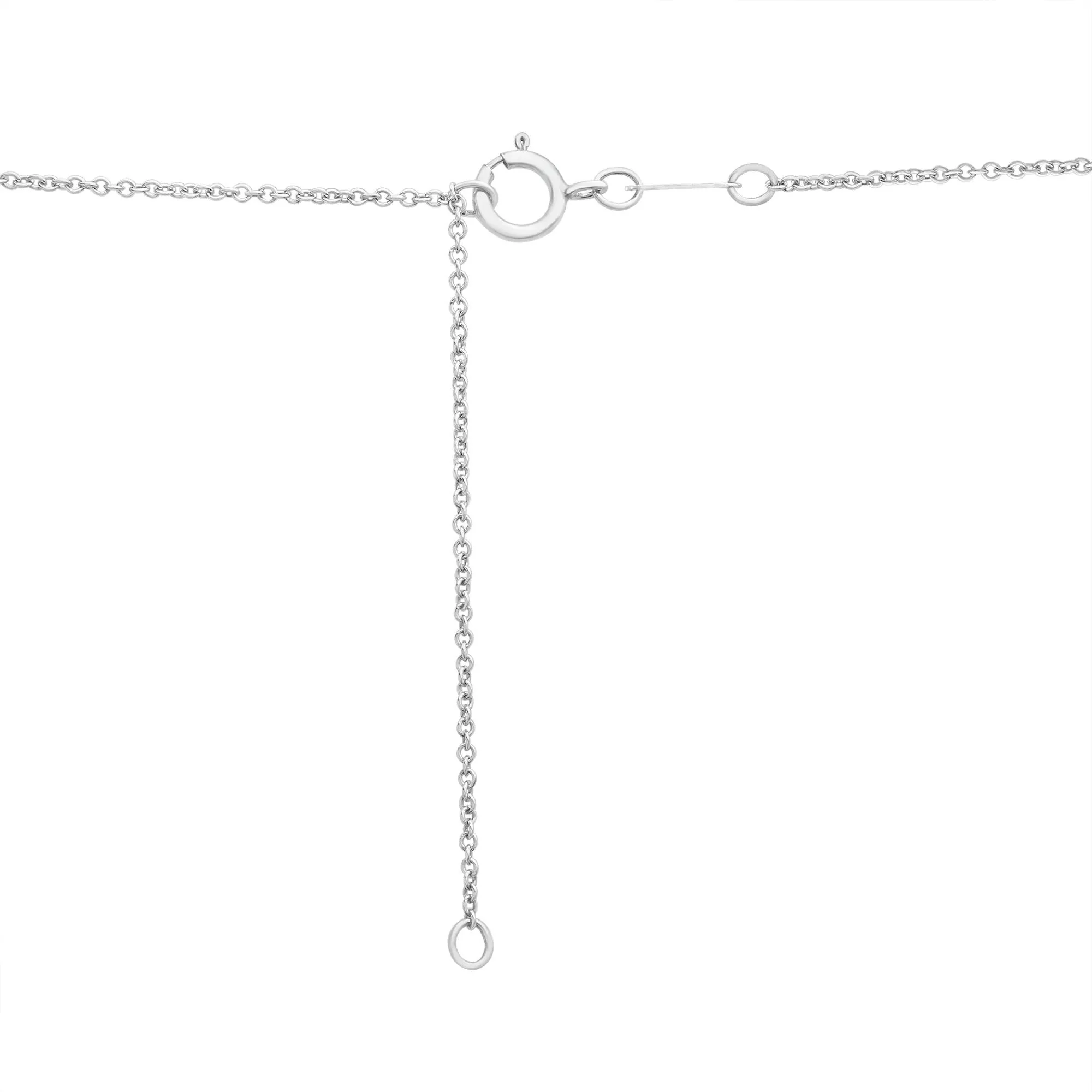 Cultured Freshwater Pearl and Diamond Accent Pendant Necklace .925 Sterling Silver White Size 18" - Image 4