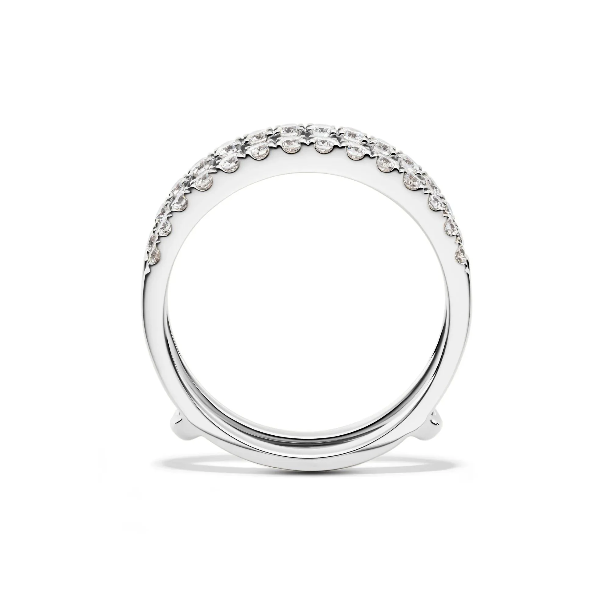 1/2 CT. Tw. Lab Grown Diamond Enhancer 14K White Gold Ring Size 8 1mm - Image 2